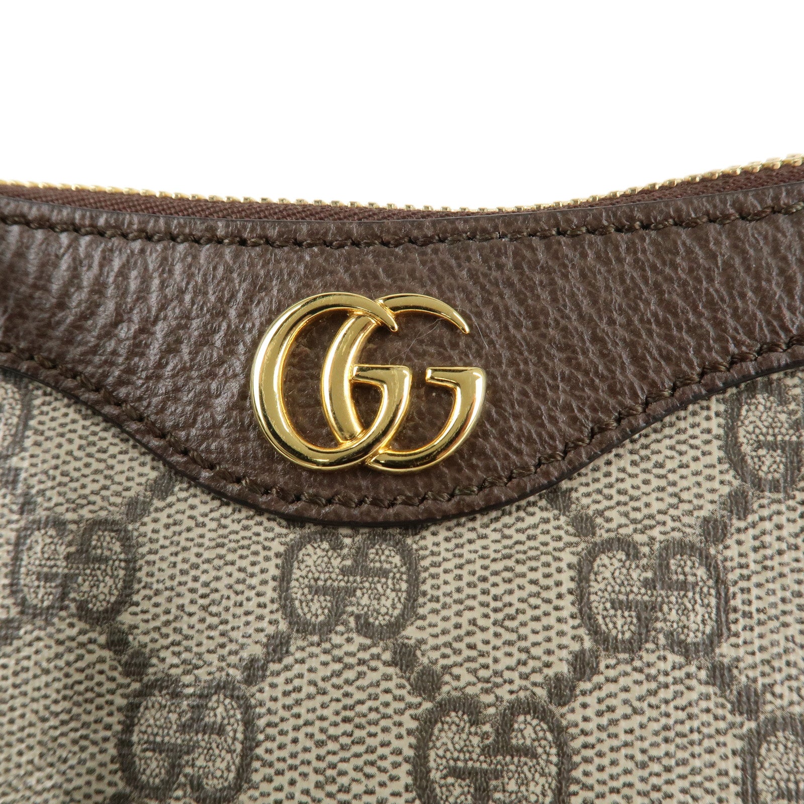 GUCCI Ophidia GG Supreme Leather Shoulder Bag Beige Brown 135145 Used