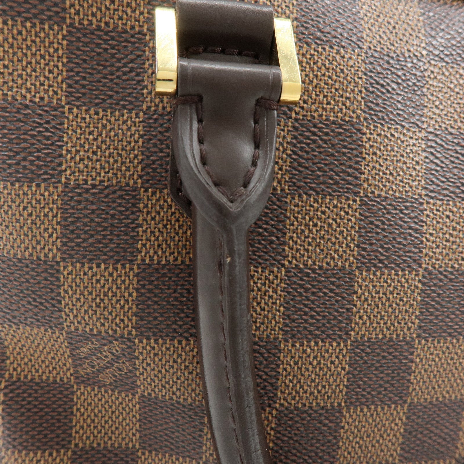 Louis Vuitton Damier Ebene Canvas Leather Brera Hand Bag N51150