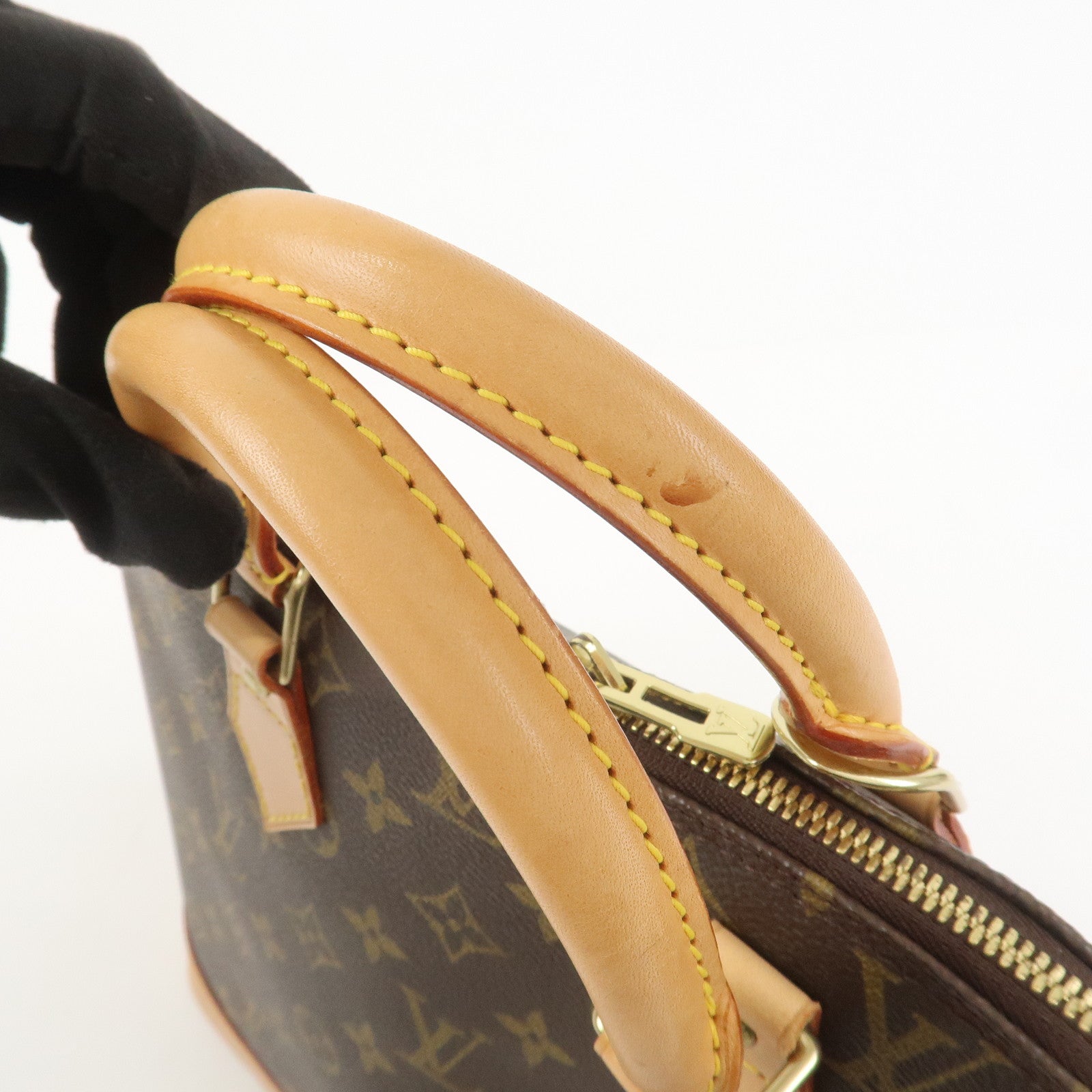 Louis Vuitton Monogram Alma Hand Bag Brown M51130