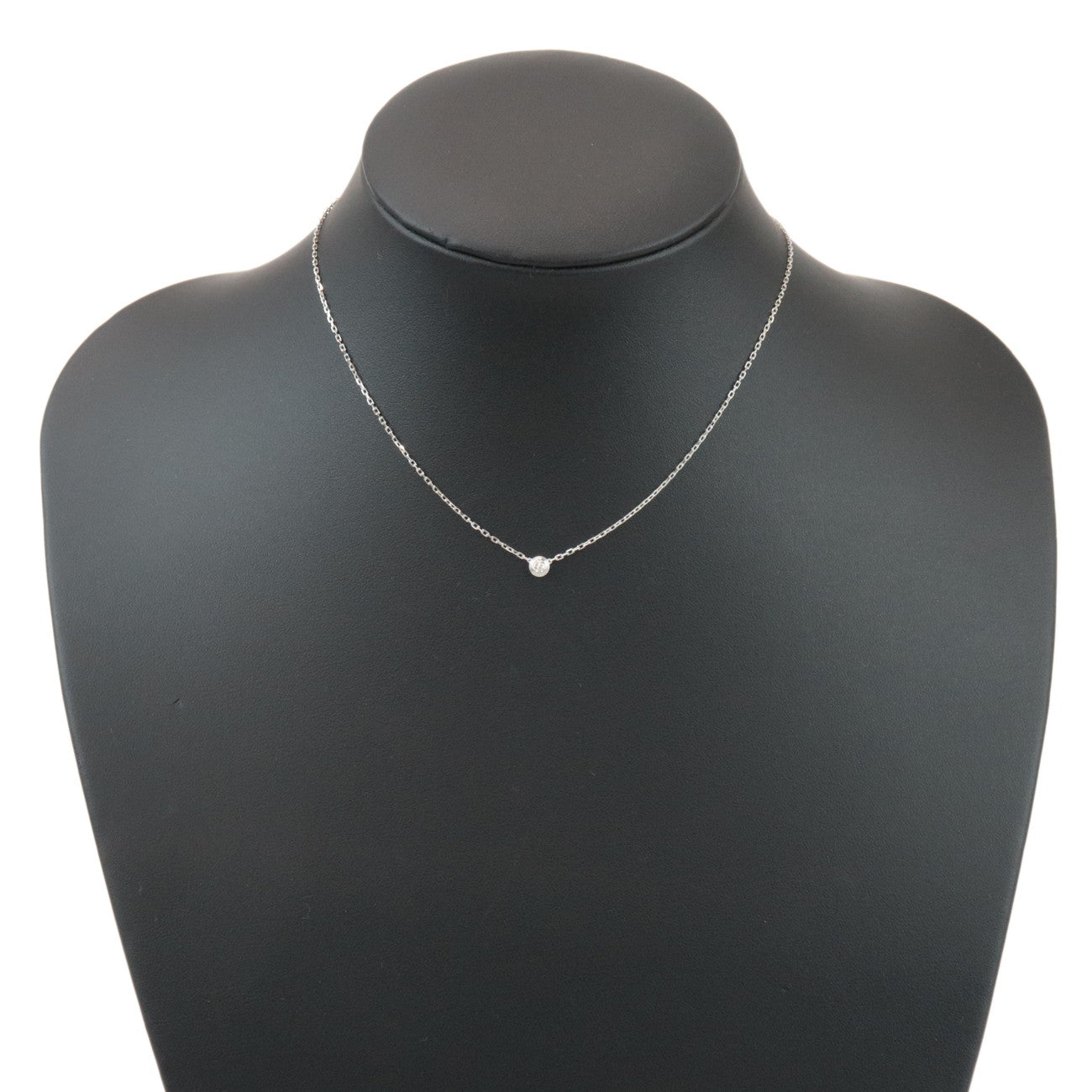 Cartier D'amour 1P Diamond Necklace SM K18 750WG White Gold
