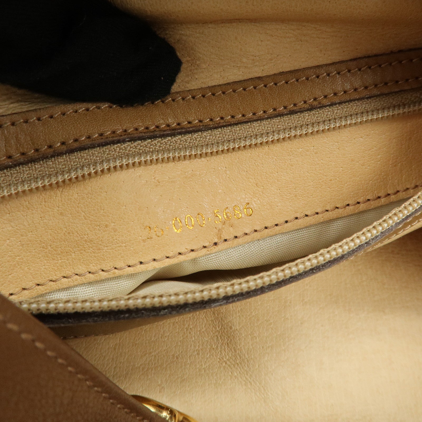 GUCCI Old Gucci Bamboo Leather Hand Bag Brown 26.000.5686