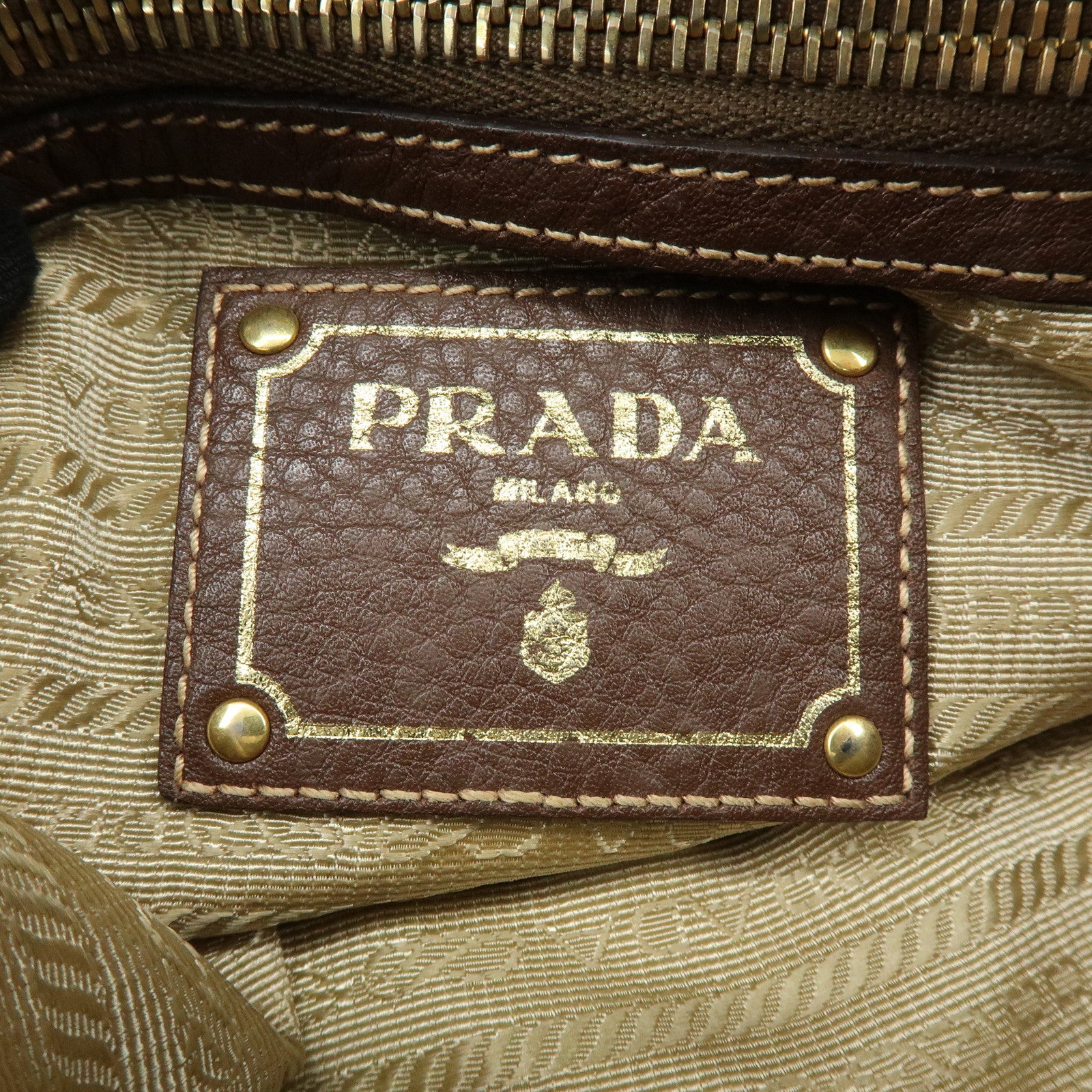 PRADA Logo Jacquard Leather Shoulder Bag Crossbody Bag Camouflage