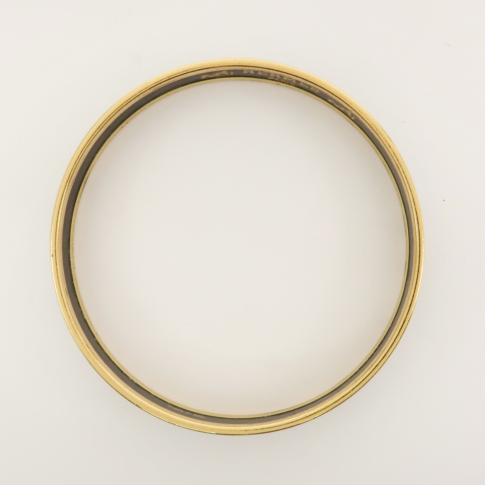 HERMES Email PM Metal Bracelet Bangle Blue