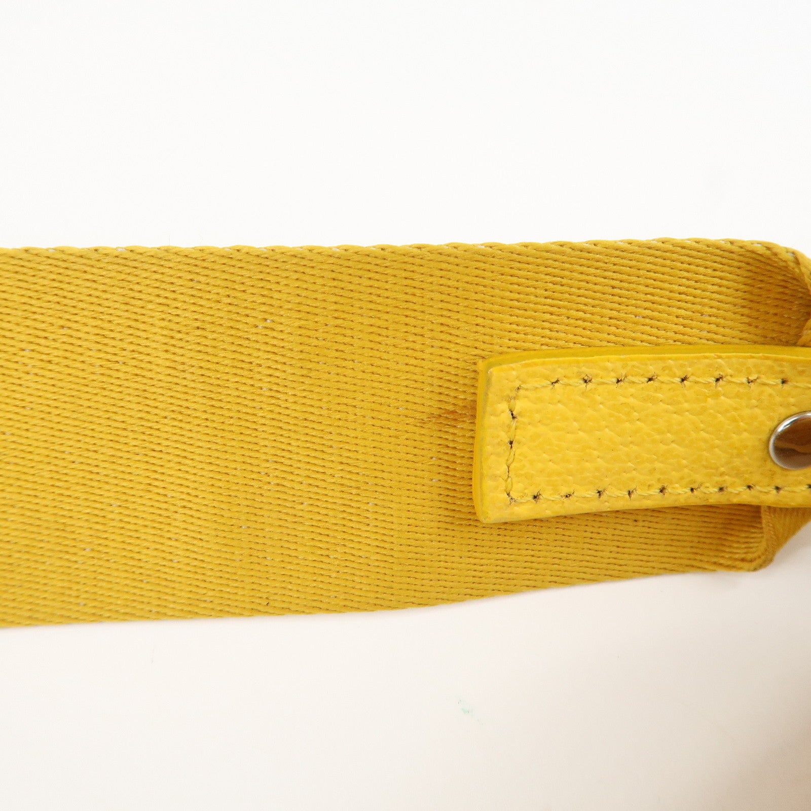 FENDI Nylon Leather Shoulder Bag Hand Bag Yellow 8BR500 Used