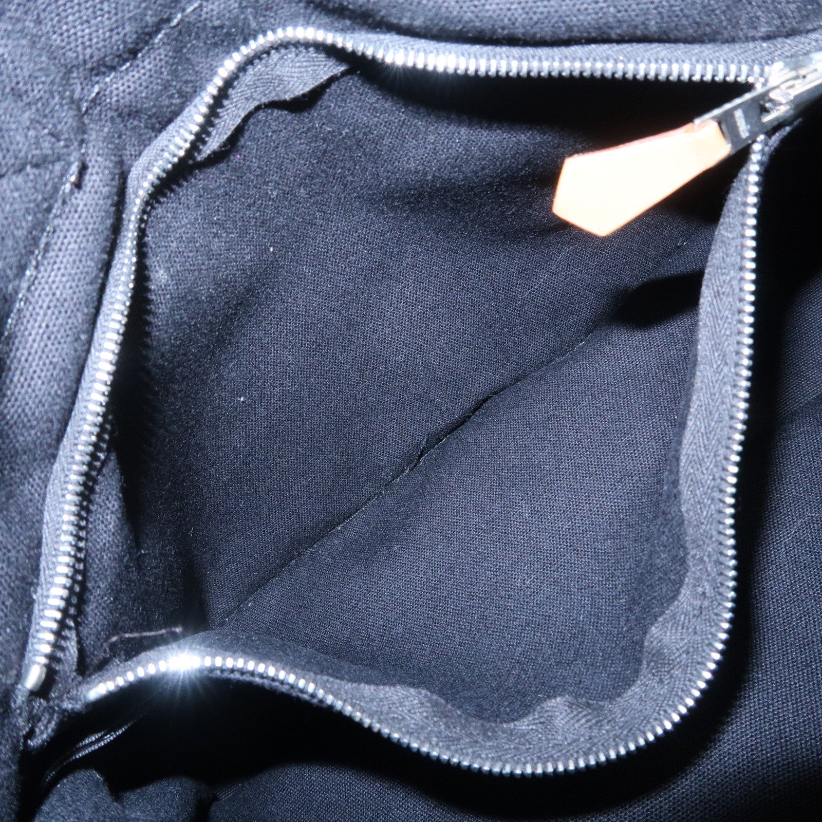 HERMES Fourre Tout PM Cotton Tote Bag Hand Bag Black