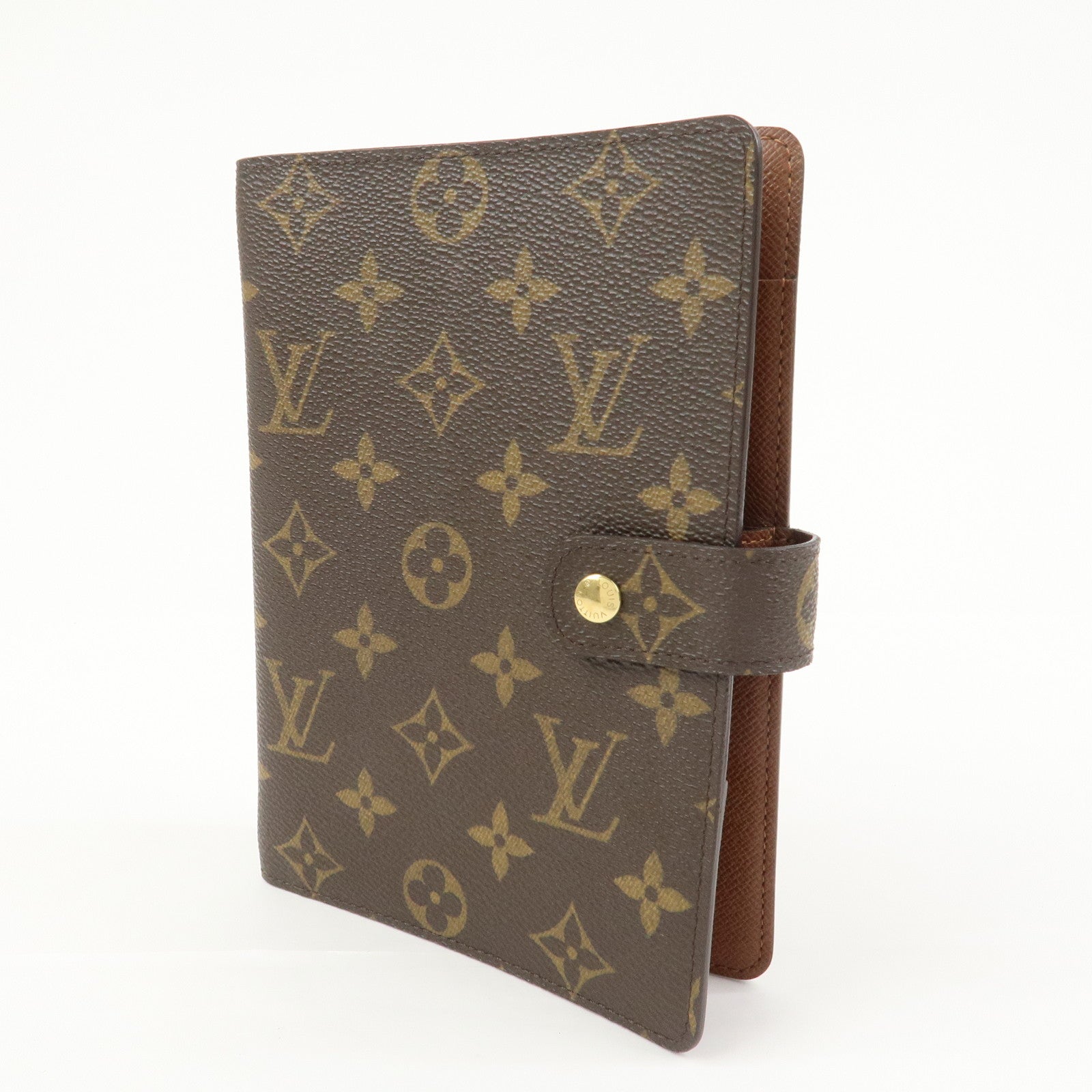 Louis Vuitton Monogram Canvas Agenda MM Planner Cover Brown R20105