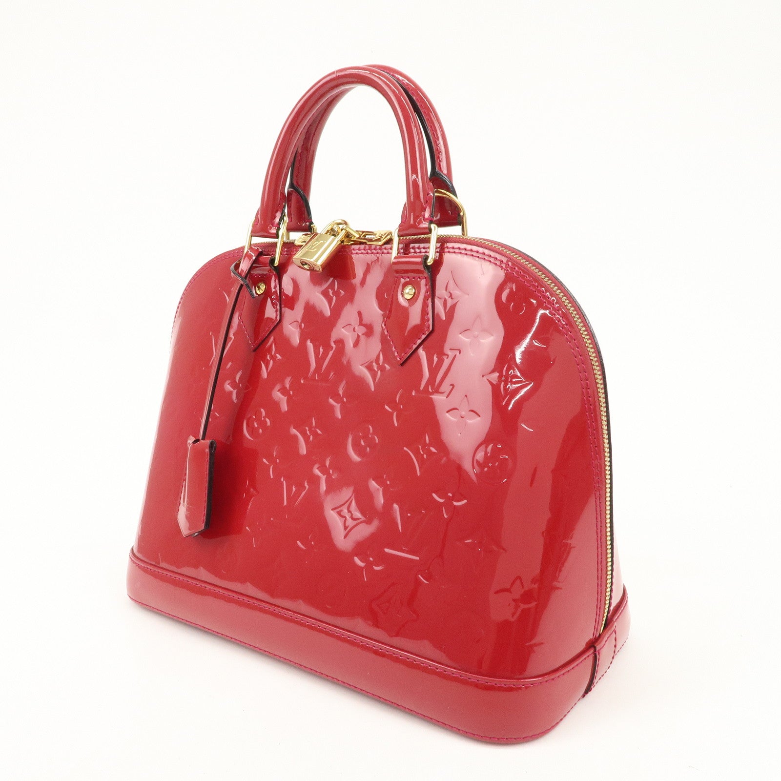 Louis Vuitton Monogram Vernis Alma PM Hand Bag Rose Indien M91770 Used