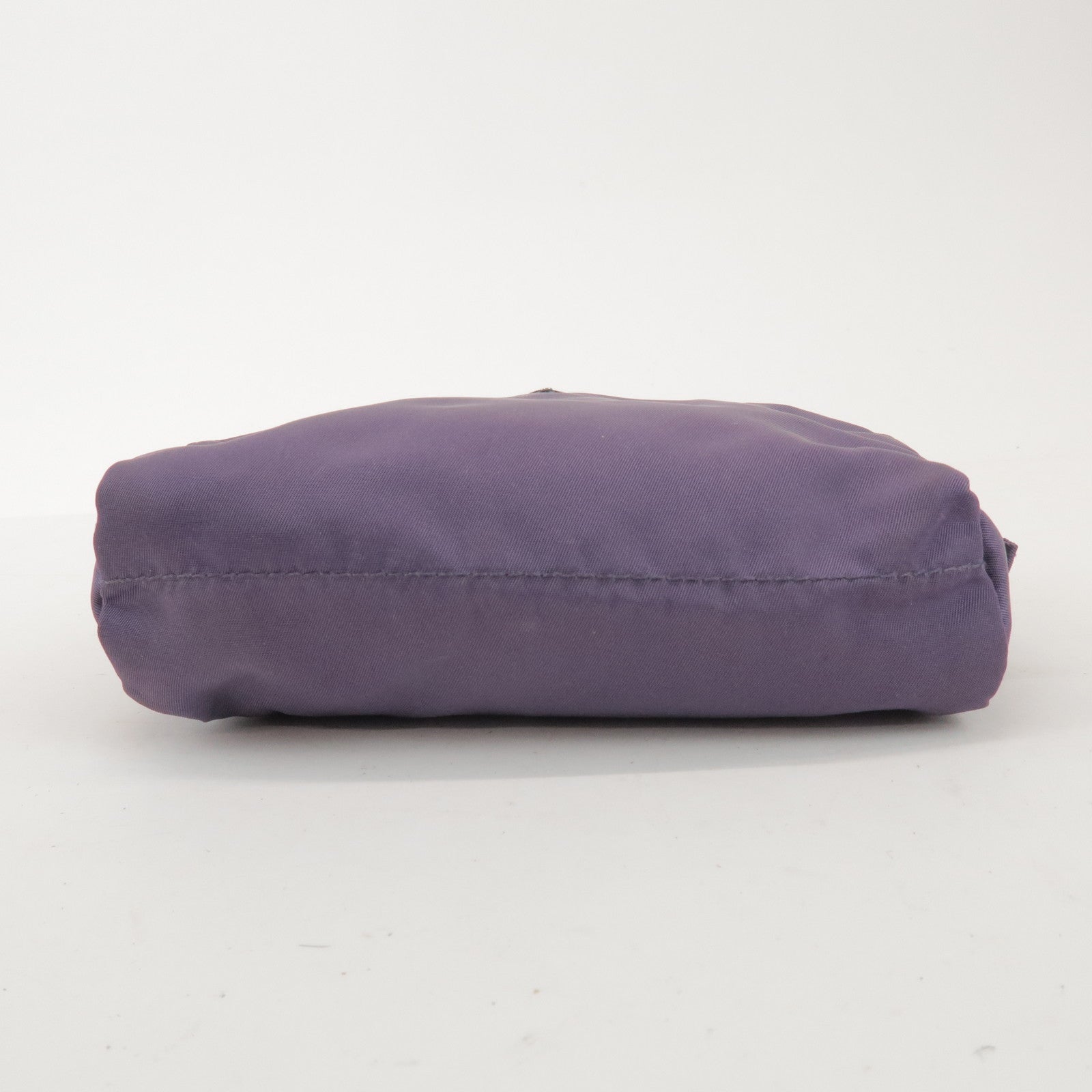 PRADA Triangle Logo Nylon Set of 2 Pouch Black Purple