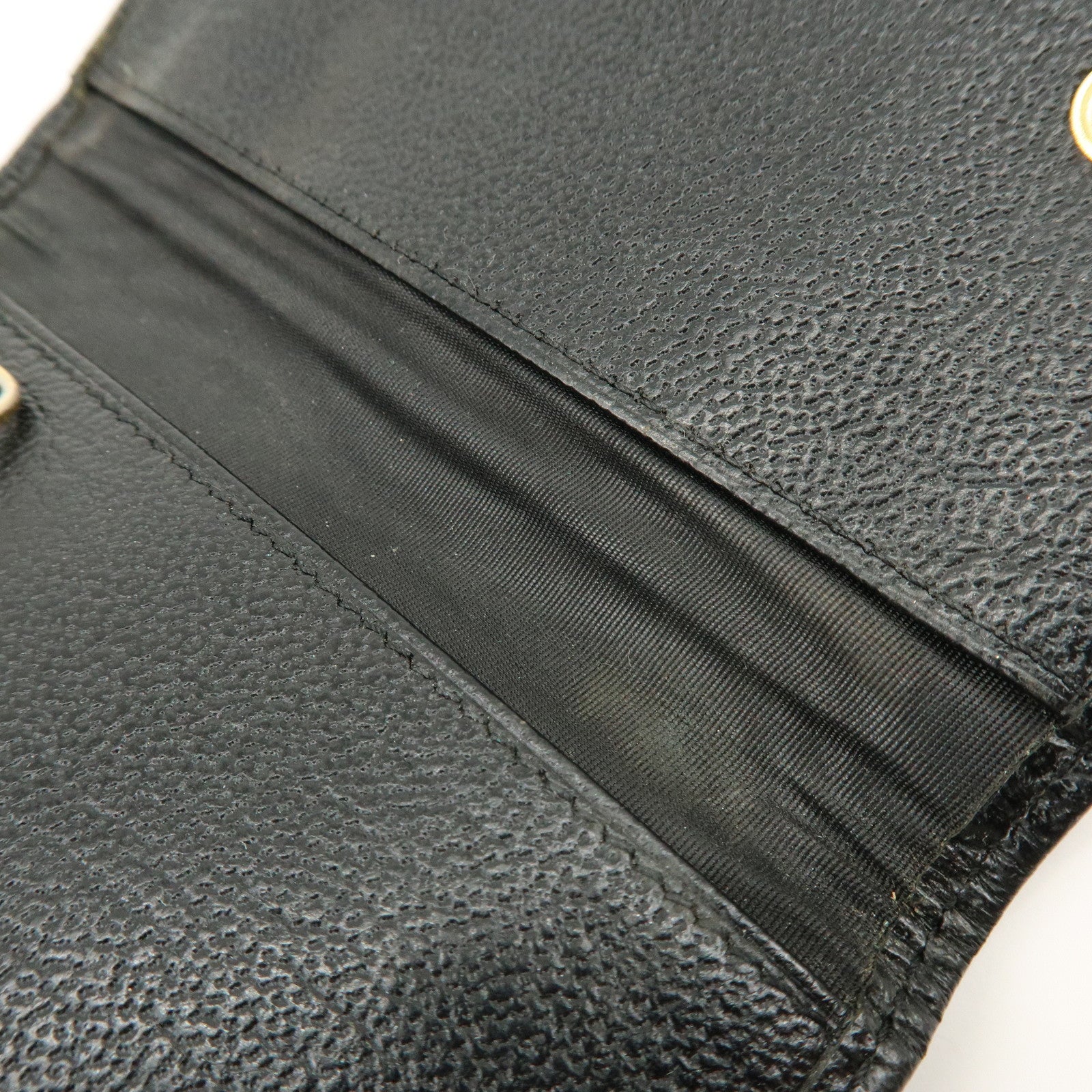 CHANEL COCO Mark Leather Key Case Key Holder Black