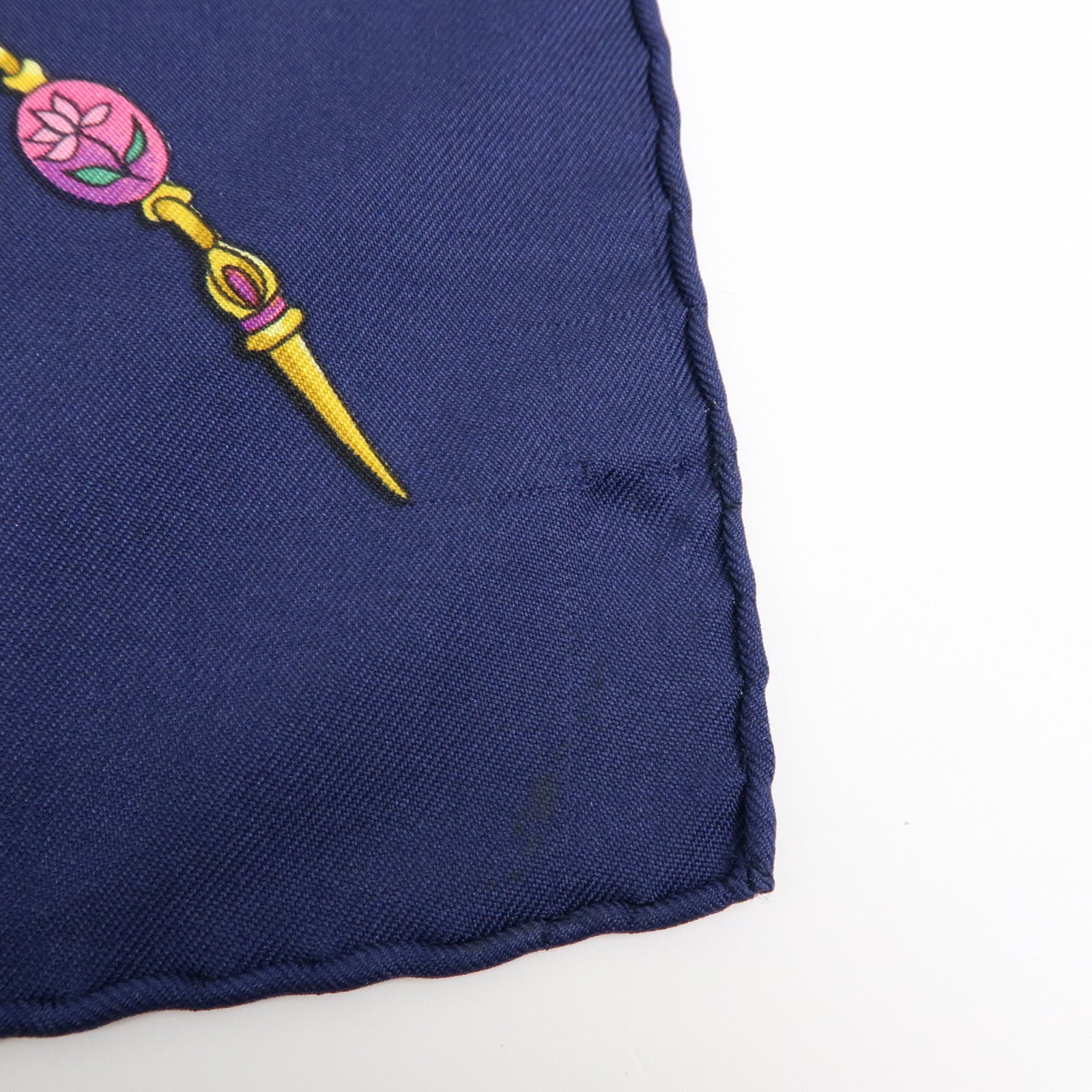 HERMES Carre90 Silk100% Scarf Parmi Les Fleurs Je Compte Les Heures