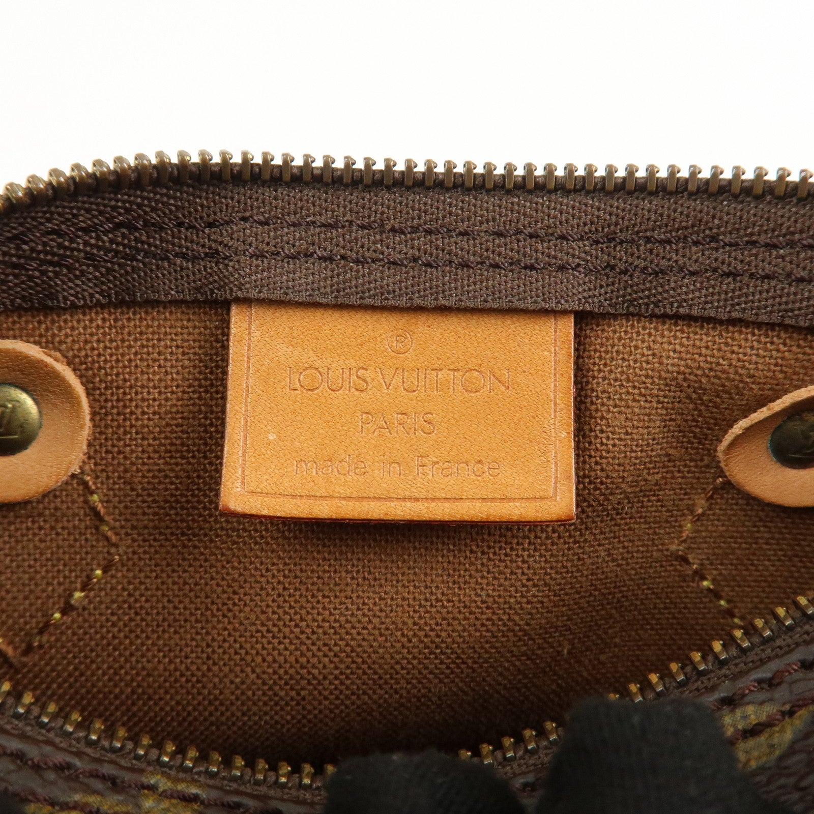 Louis Vuitton Monogram Mini Speedy Hand Bag Brown M41534