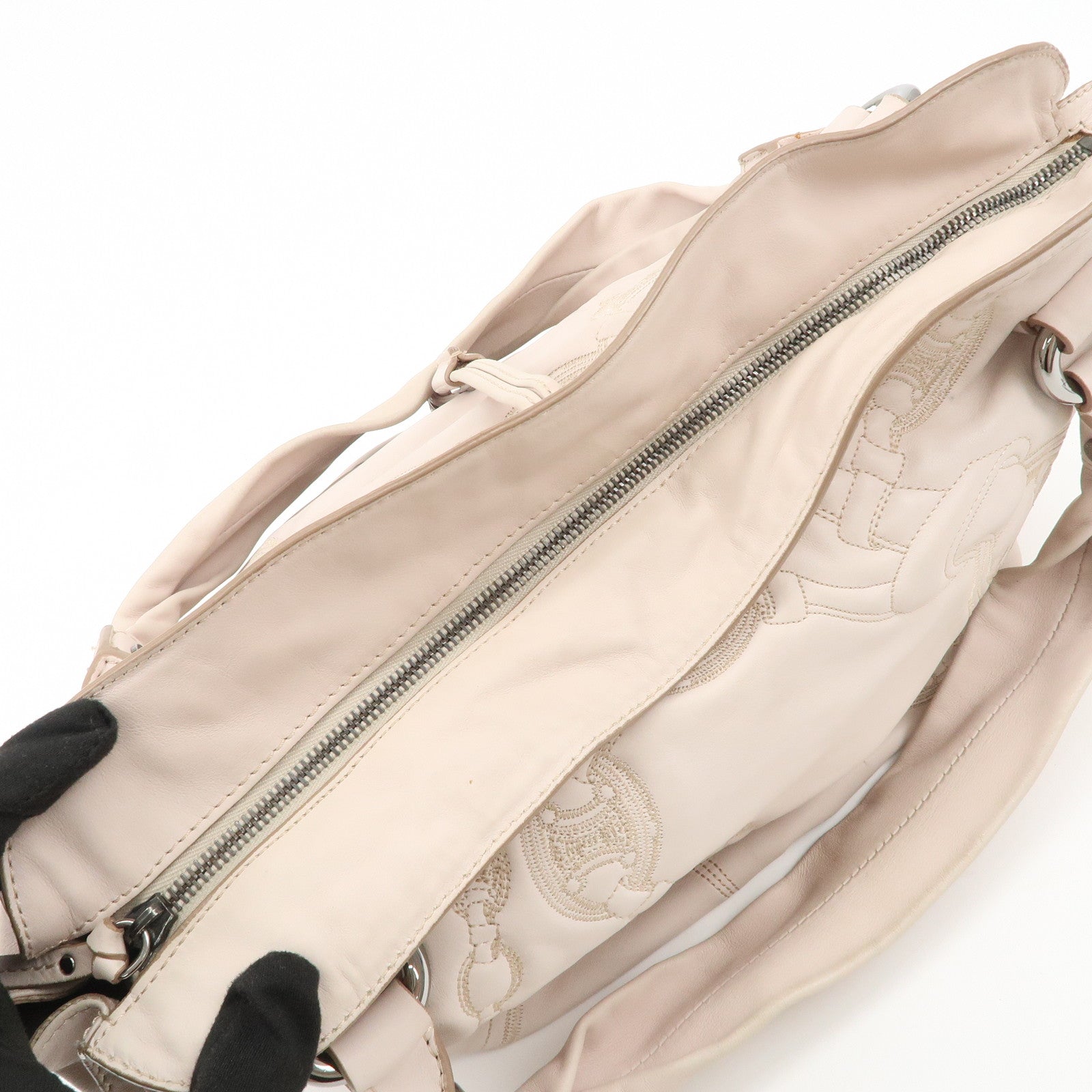 CELINE Leather Bitter Sweet Hand Bag Shoulder Bag Pink