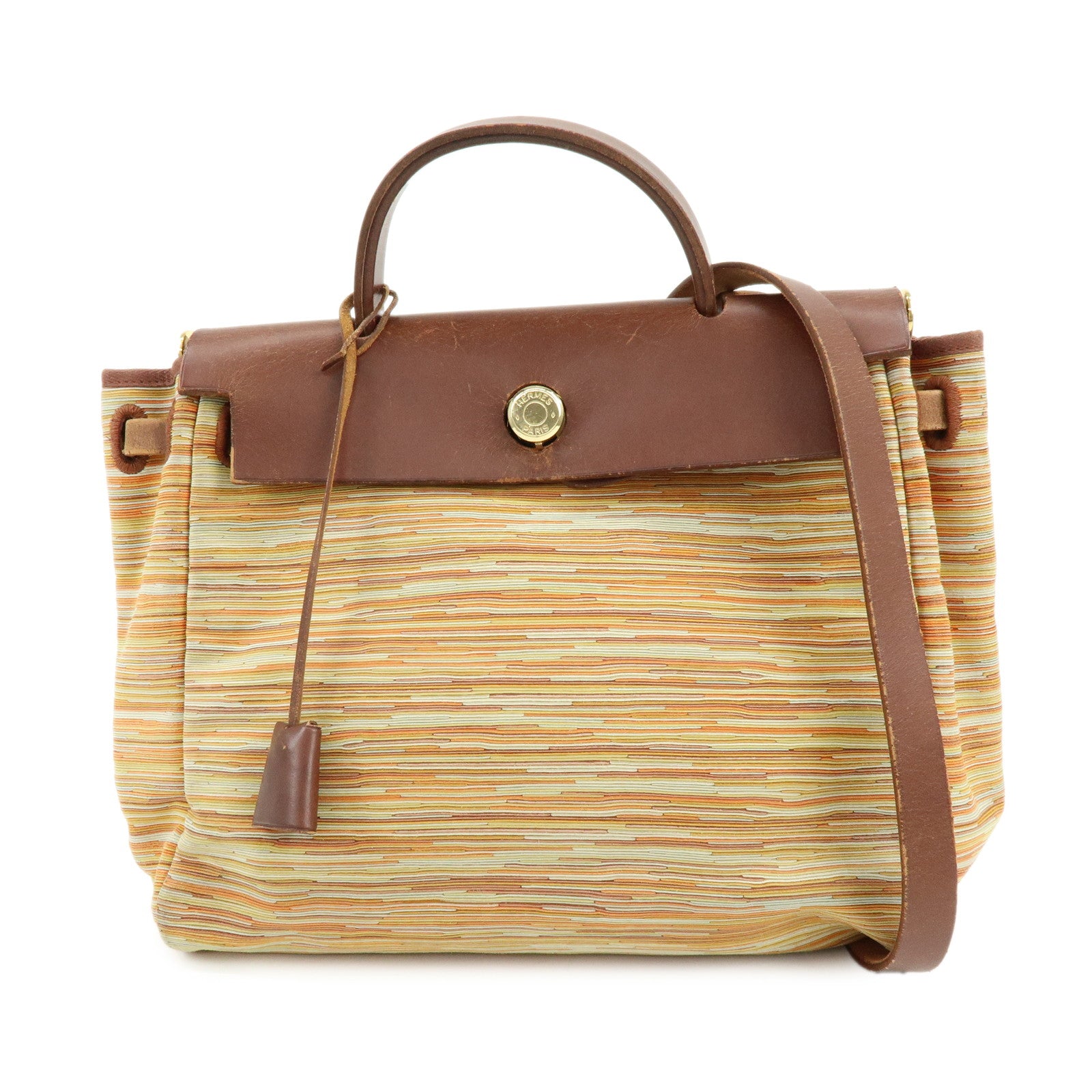 Hermes Herline Herbag PM Vibrato Calf Leather 2Way Hand Bag