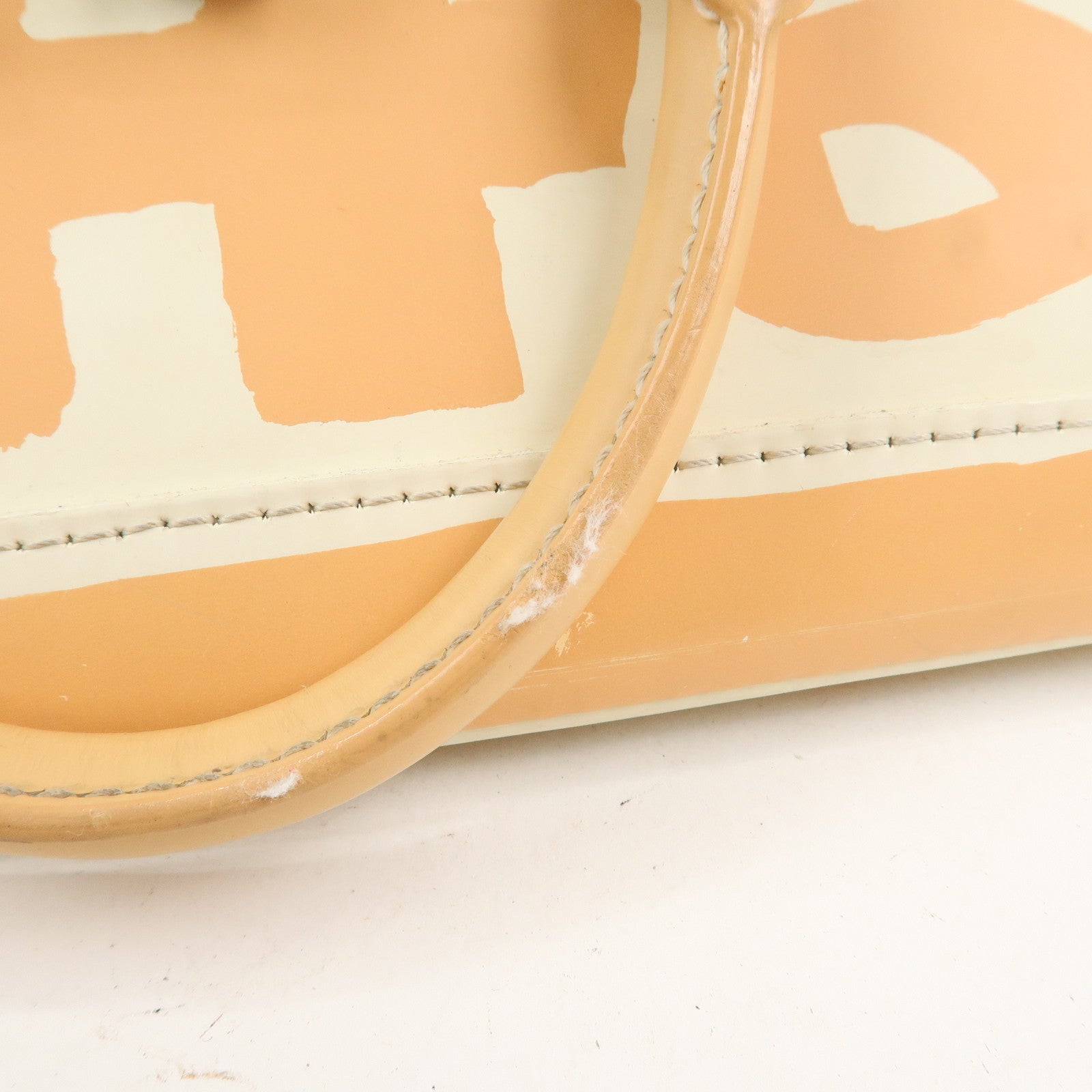 Louis Vuitton Graffiti Alma Horizontal Leather Hand Bag Beige M92176