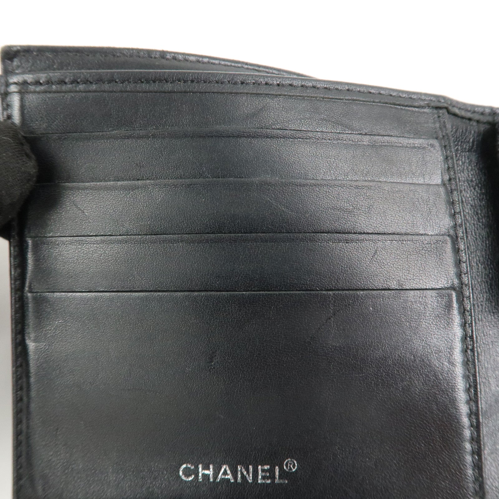 CHANEL New Travel Line Nylon Jacquard Compact Wallet Black A14342