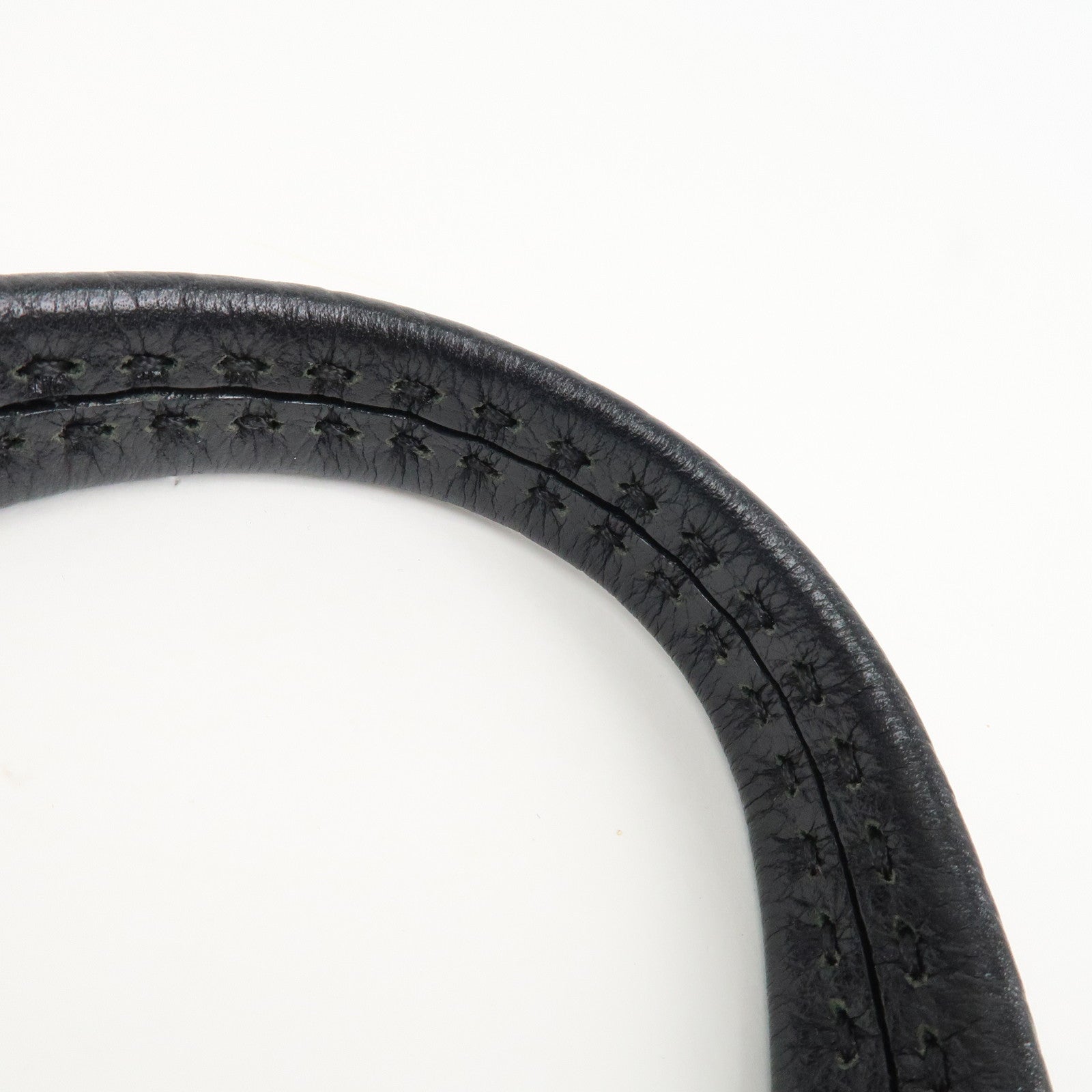 PRADA Triangle Logo Leather Shoulder Bag Hand Bag Black BR1976