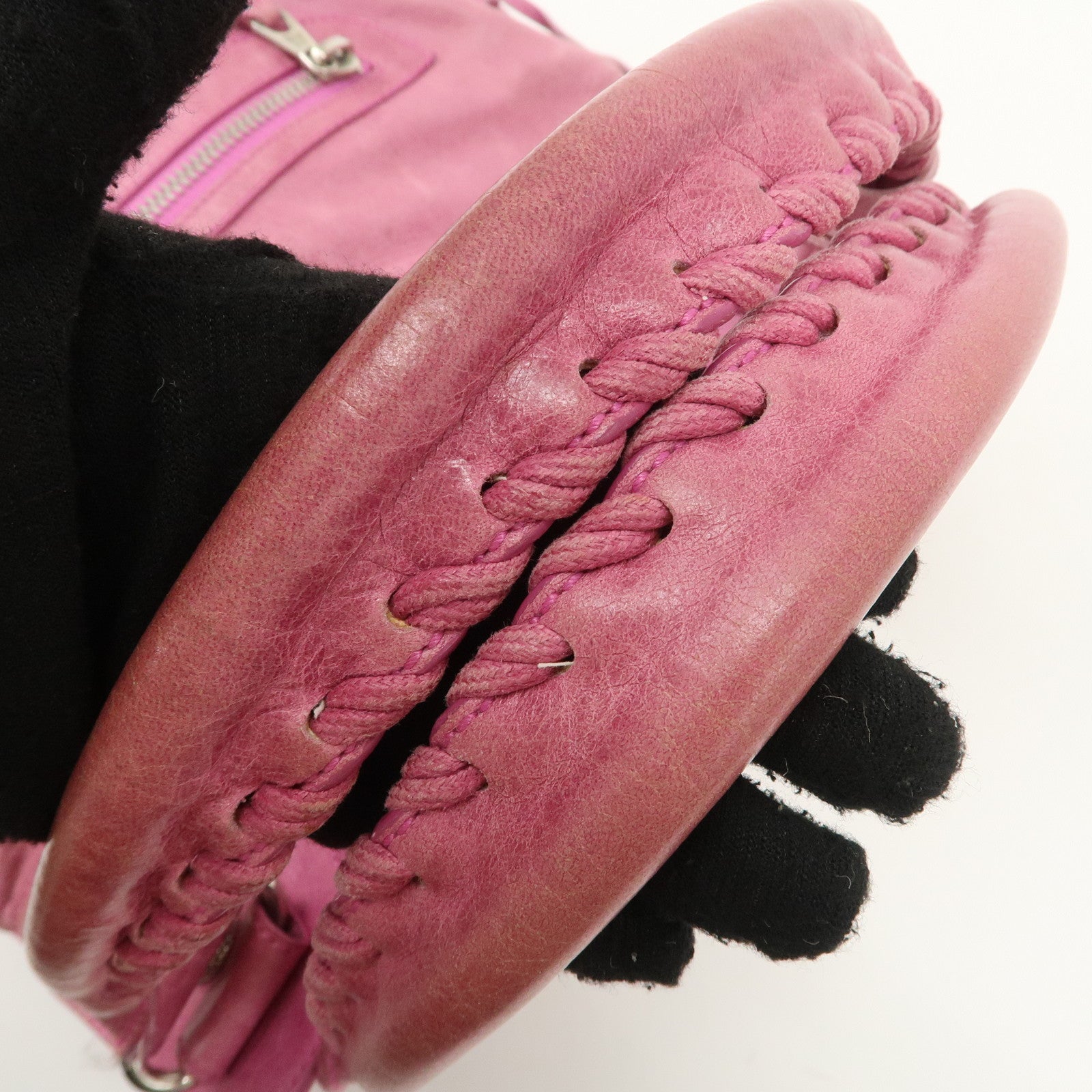BALENCIAGA The Giant Slim Leather Shoulder Bag Hand Bag Pink 192911 Used