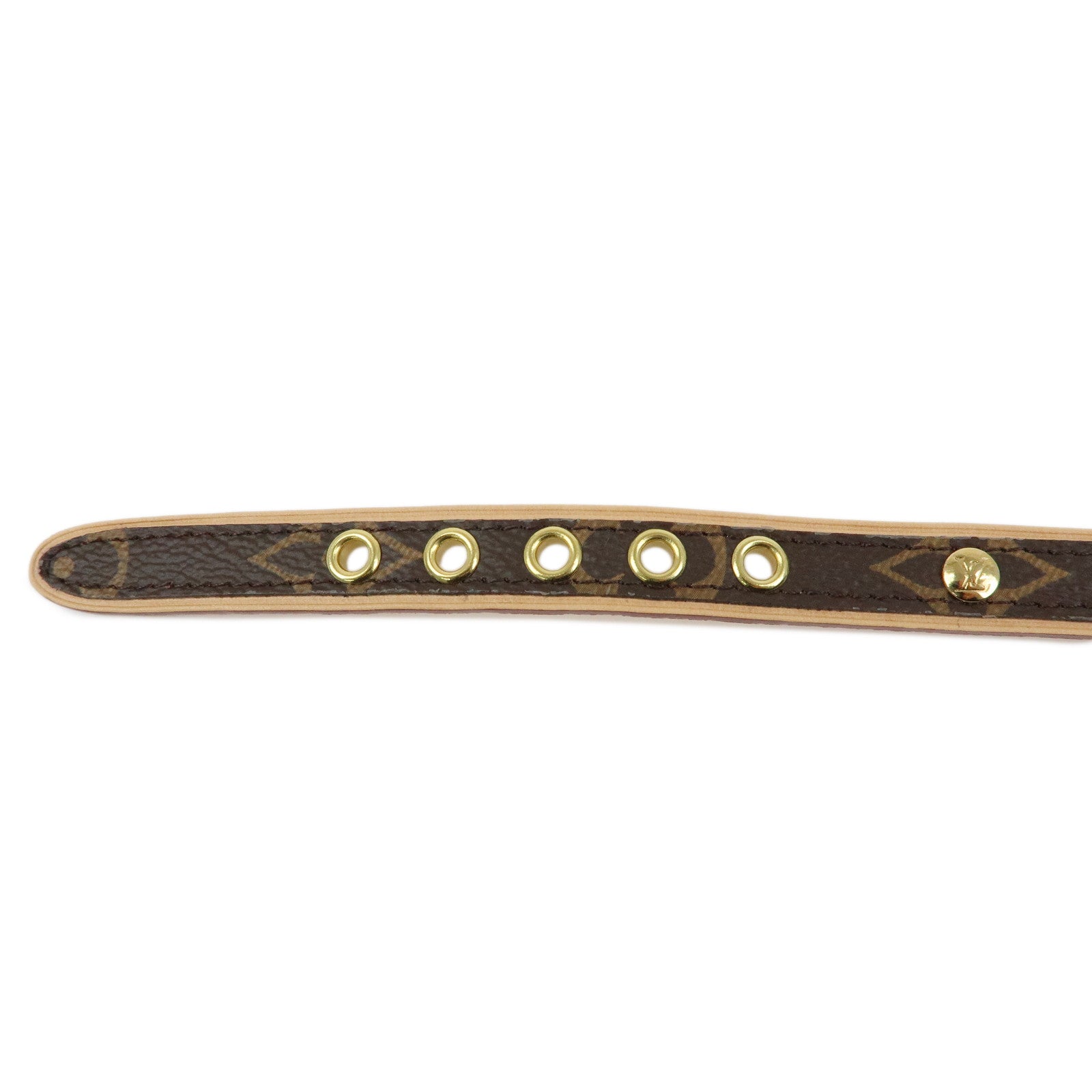 Louis Vuitton Monogram Canvas Leather Dog Collar Brown M80340