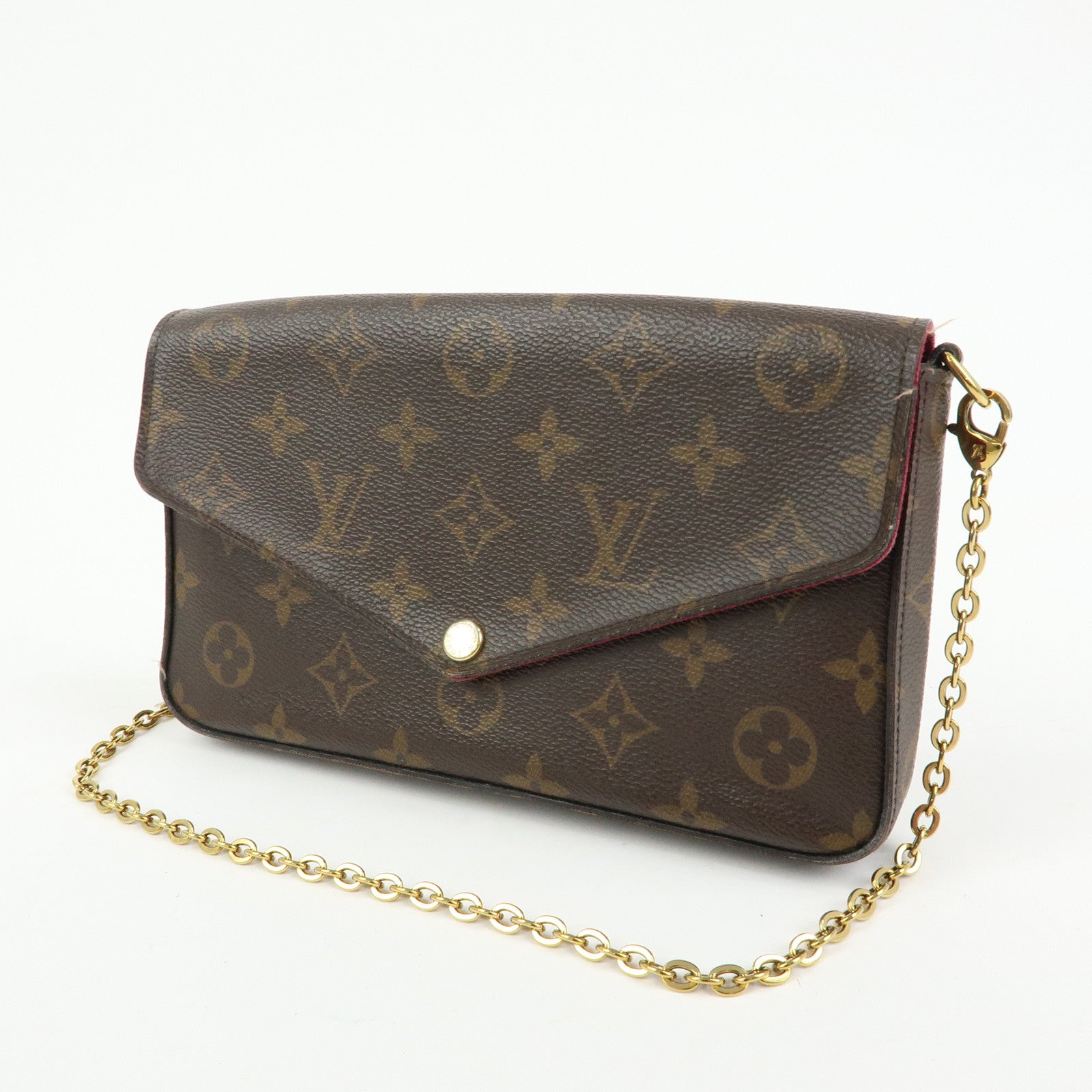 Louis Vuitton Monogram Pochette Felicie Shoulder Bag Brown M61276