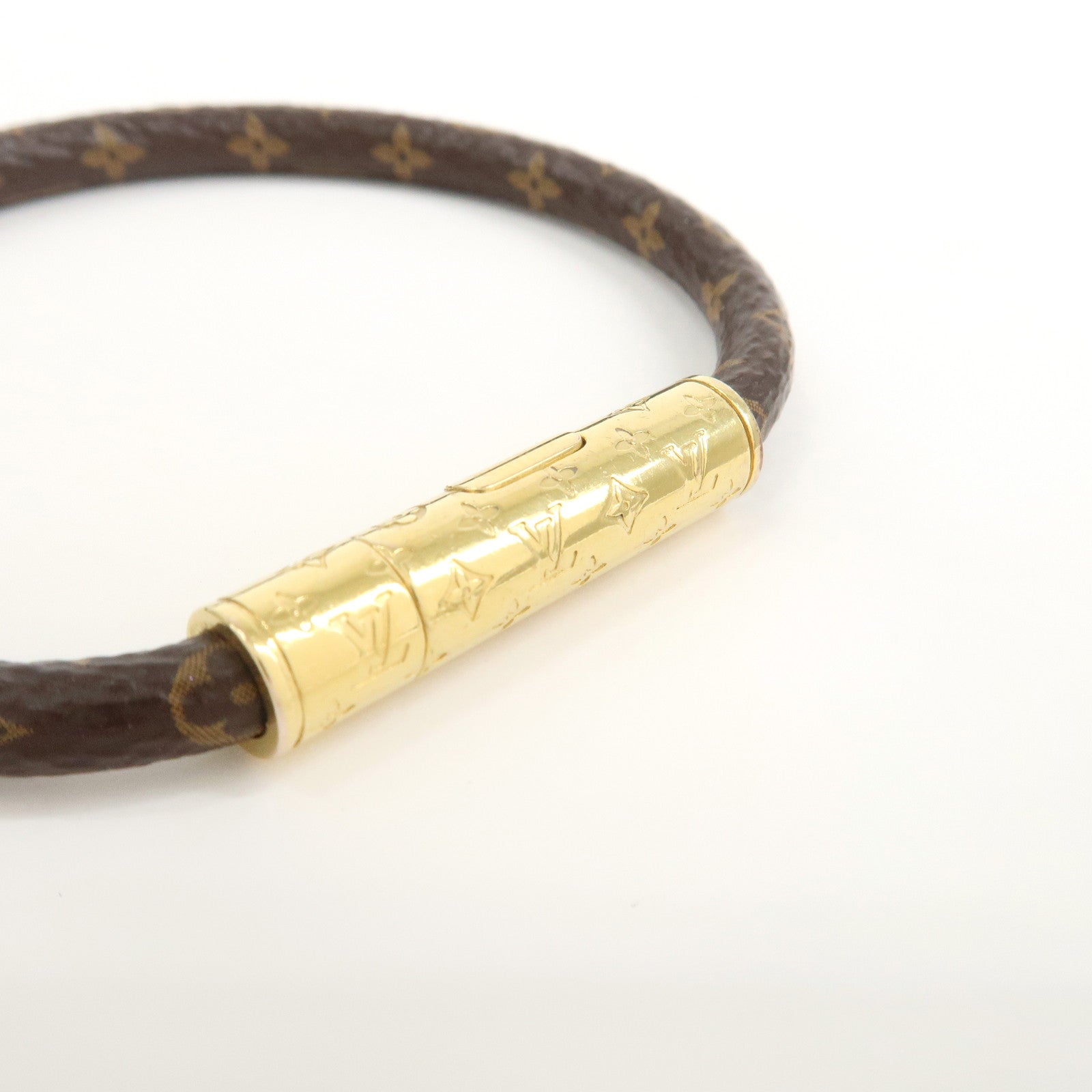 Louis Vuitton Monogram LV Confidential Bracelet Brown Gold M6334