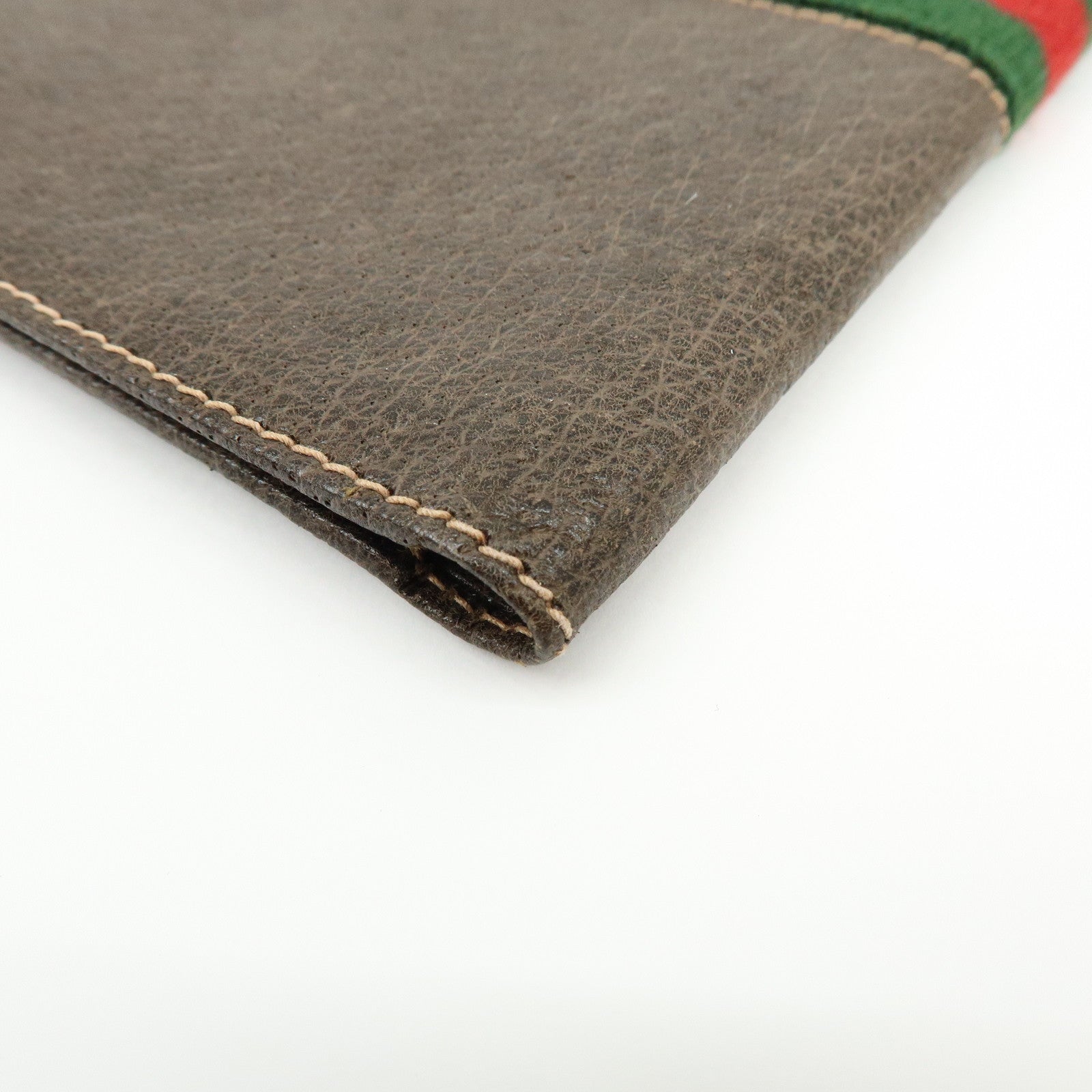 GUCCI Sherry Leather Agenda Cover Planner Cover Passport Case Brown