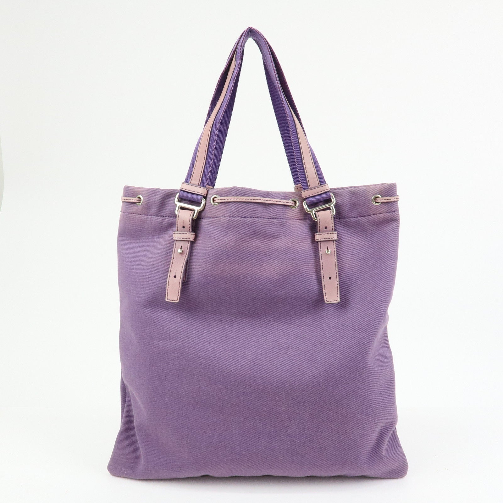 SAINT LAURENT PARIS Kahala Cassandra Canvas Tote Bag Purple 121631