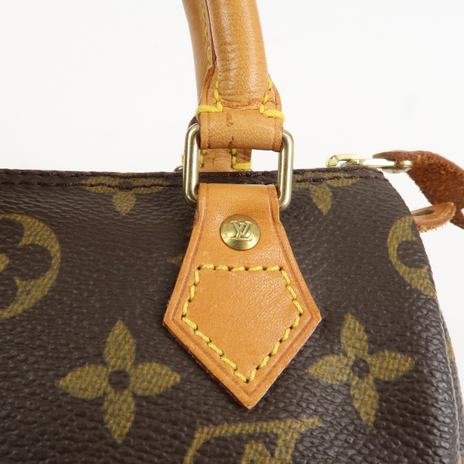 Louis Vuitton Monogram Mini Speedy Hand Bag Brown M41534 Used