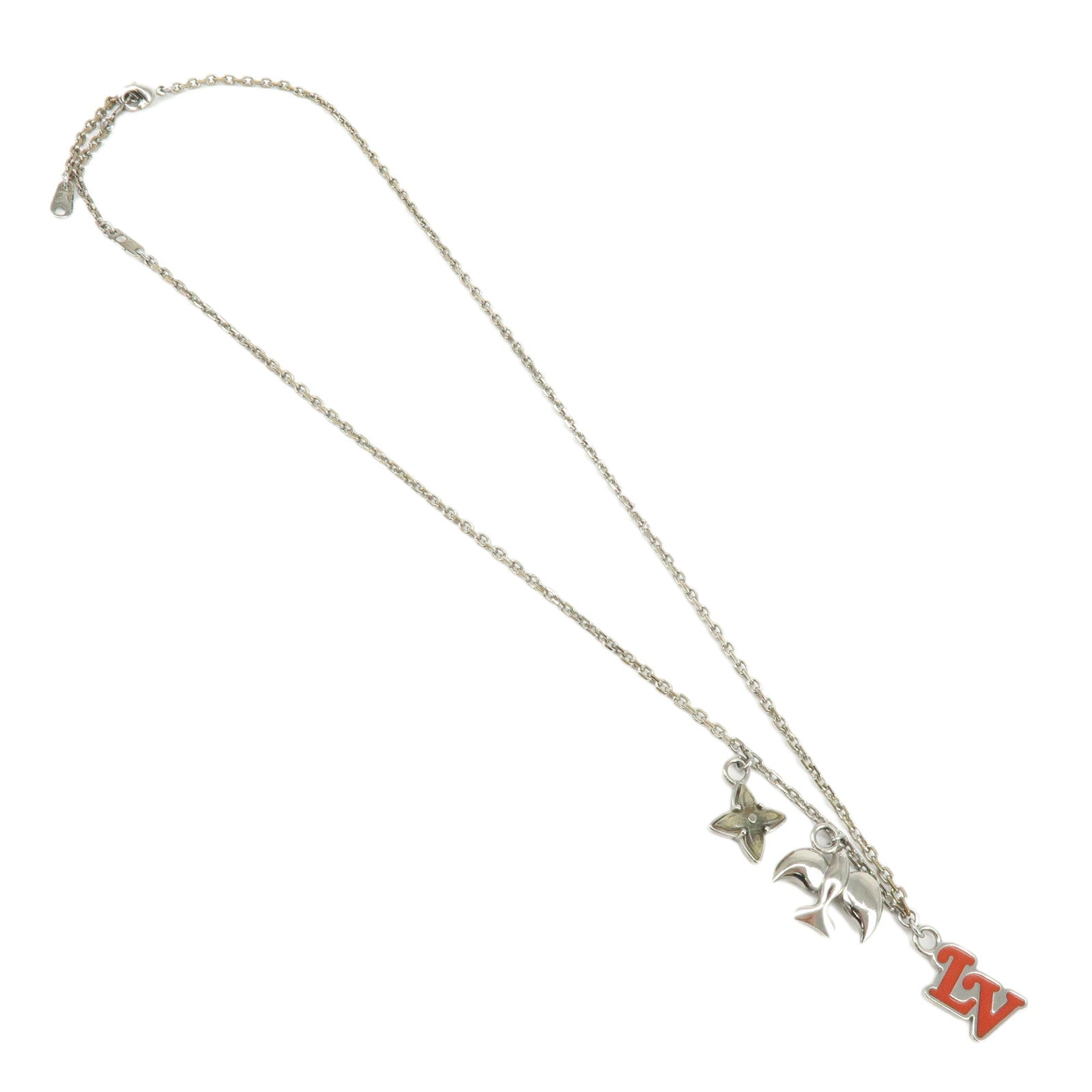 Louis Vuitton Collier LV Dove Metal Silver Necklace M00957