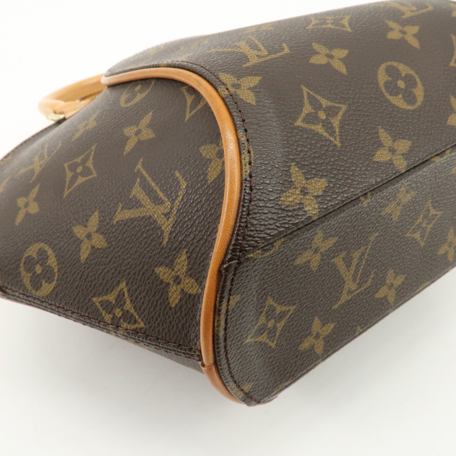 Louis Vuitton Monogram Ellipse PM Hand Bag Brown Gold HDW M51127