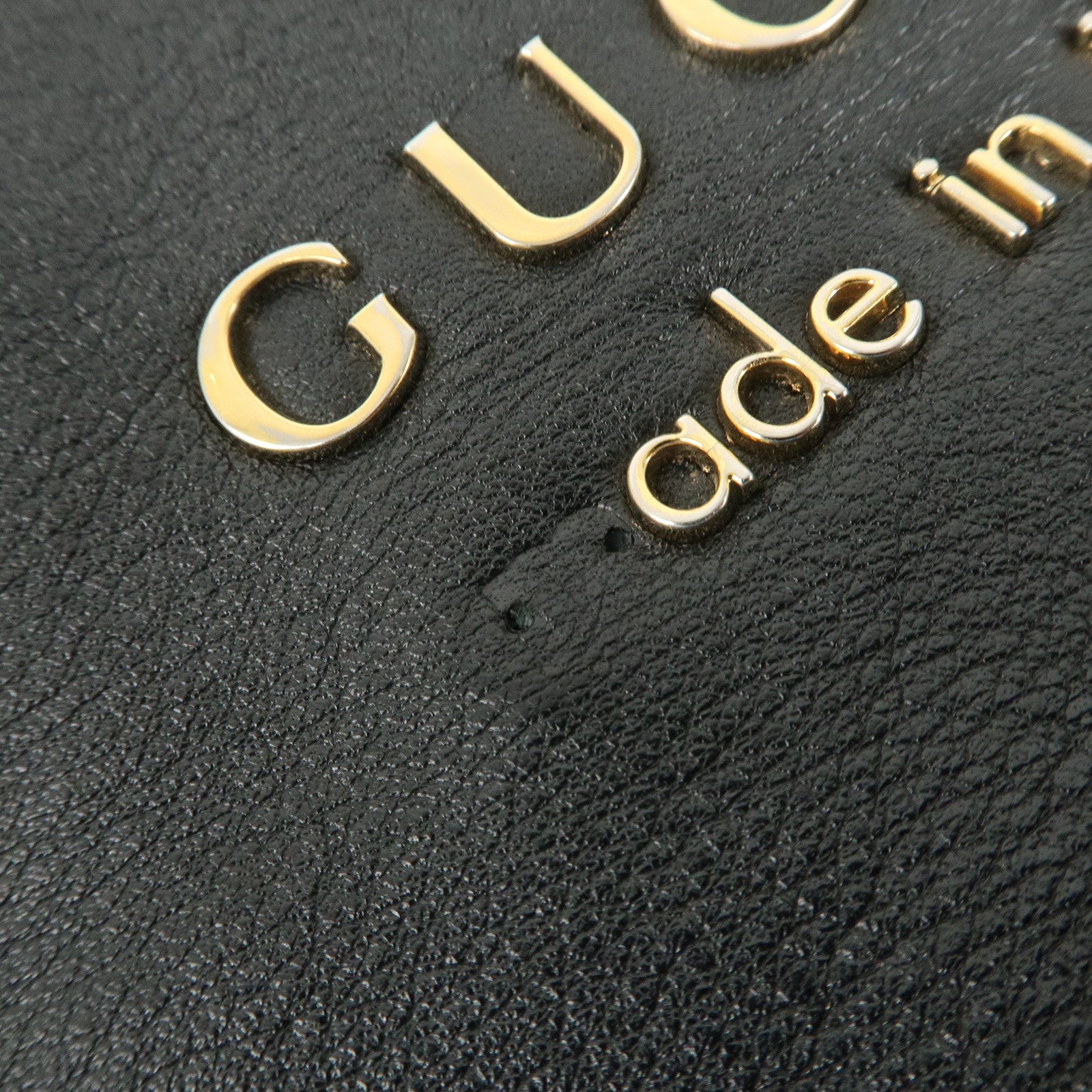 GUCCI Leather Tote Bag Shoulder Bag Black 419689 Used