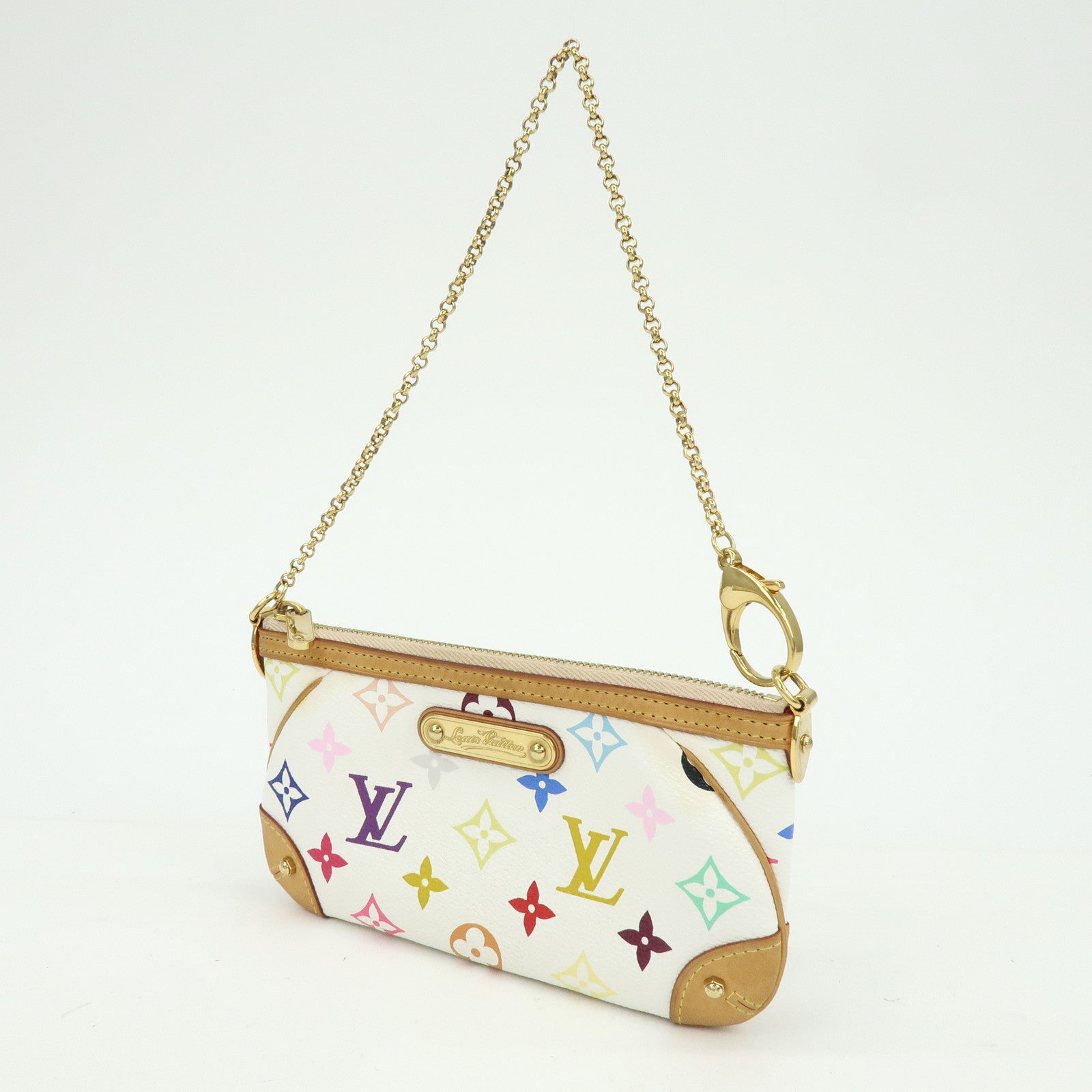 Louis Vuitton Monogram Multicolor Pochette Milla MM Blanc M60096
