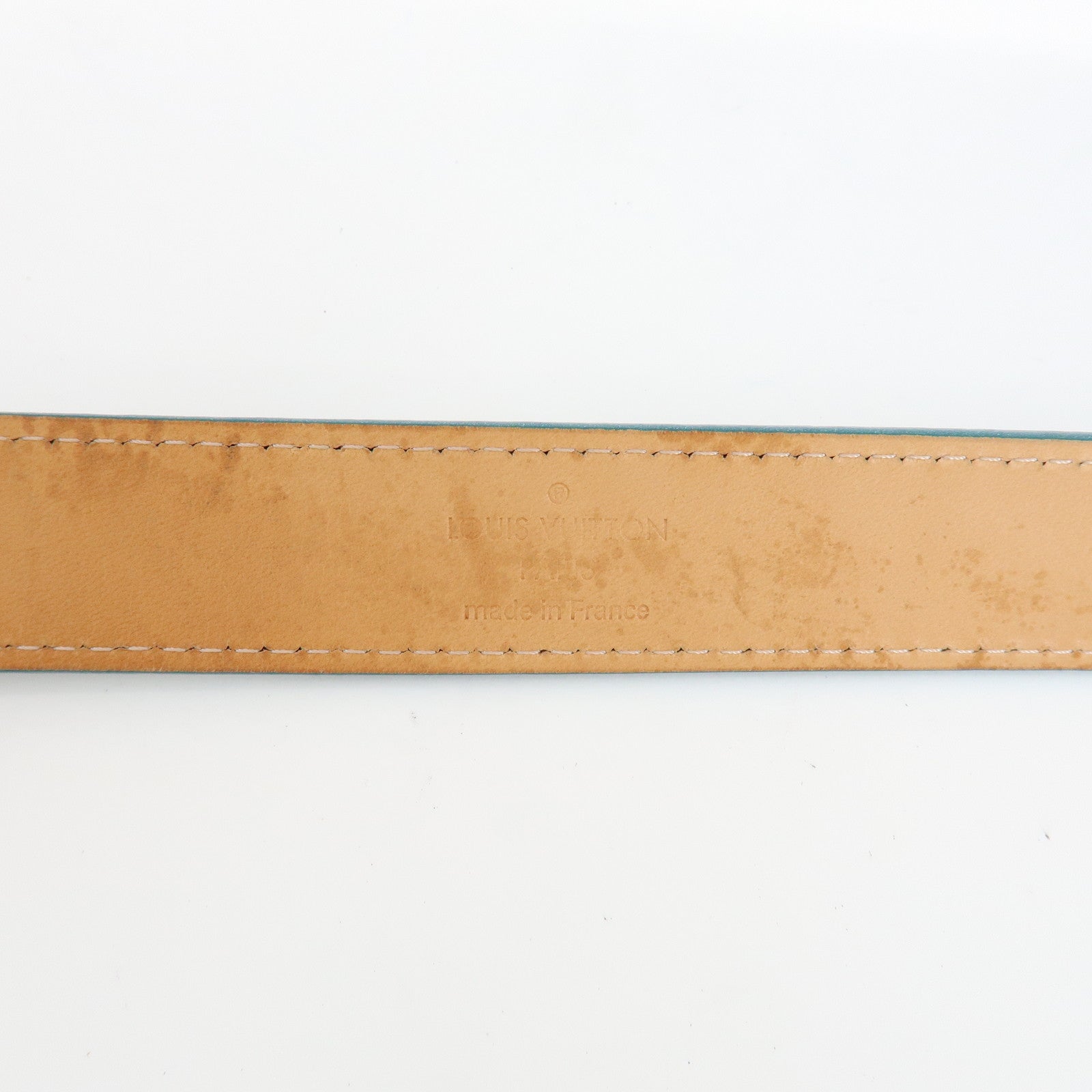 Louis Vuitton Monogram Vernis Leather Ceinture Belt Blue Galactic