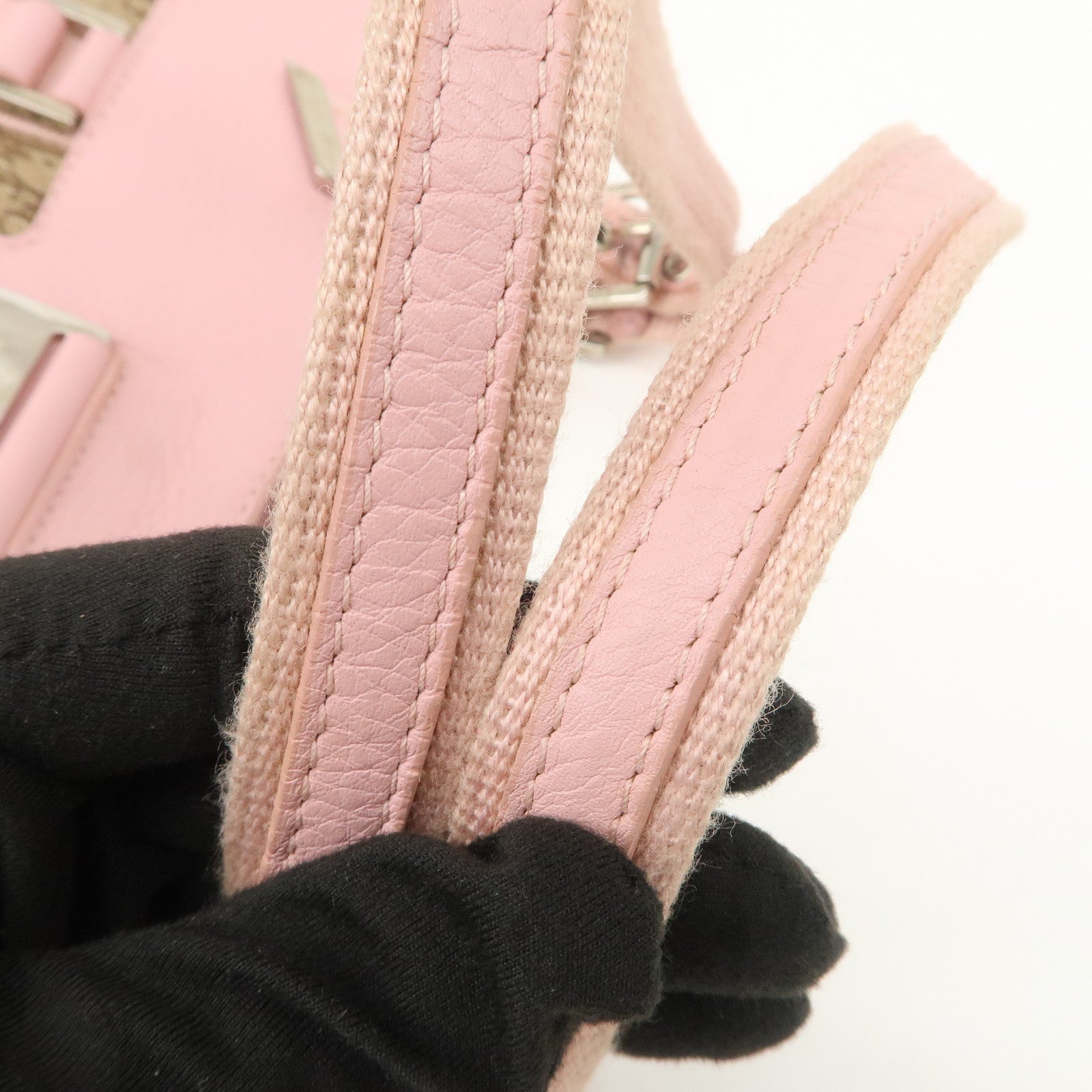 Christian Dior Trotter Street Chic Canvas Tote Bag Beige Pink