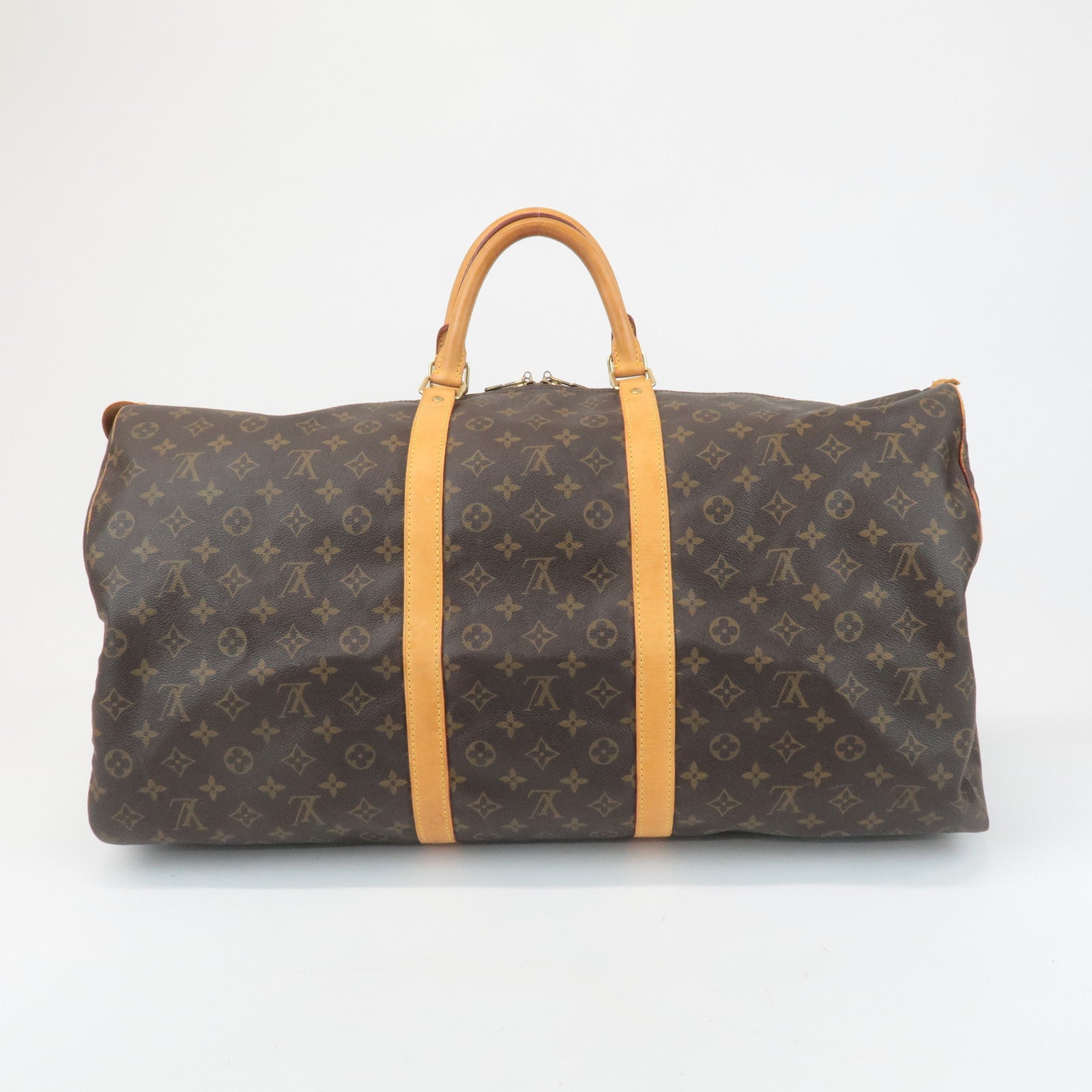 Louis Vuitton Monogram Keep All 60 Boston Bag Hand Bag Brown M41422 Used