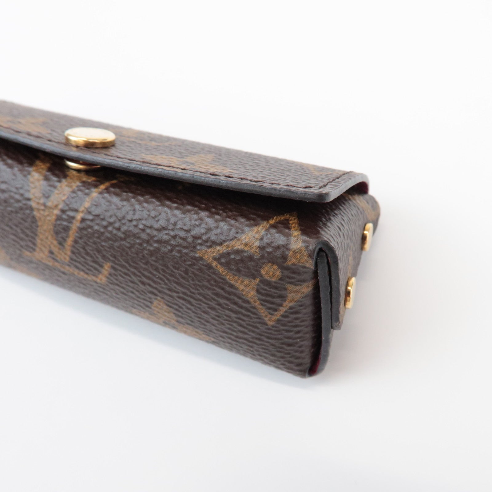 Louis Vuitton Monogram Pochette Rivette Lip Case Fushia M61473