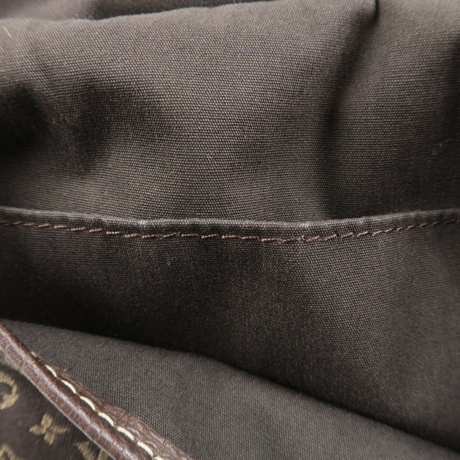 Louis Vuitton Monogram Mini Lin Saumur 30 Ebene Brown M95227 Used