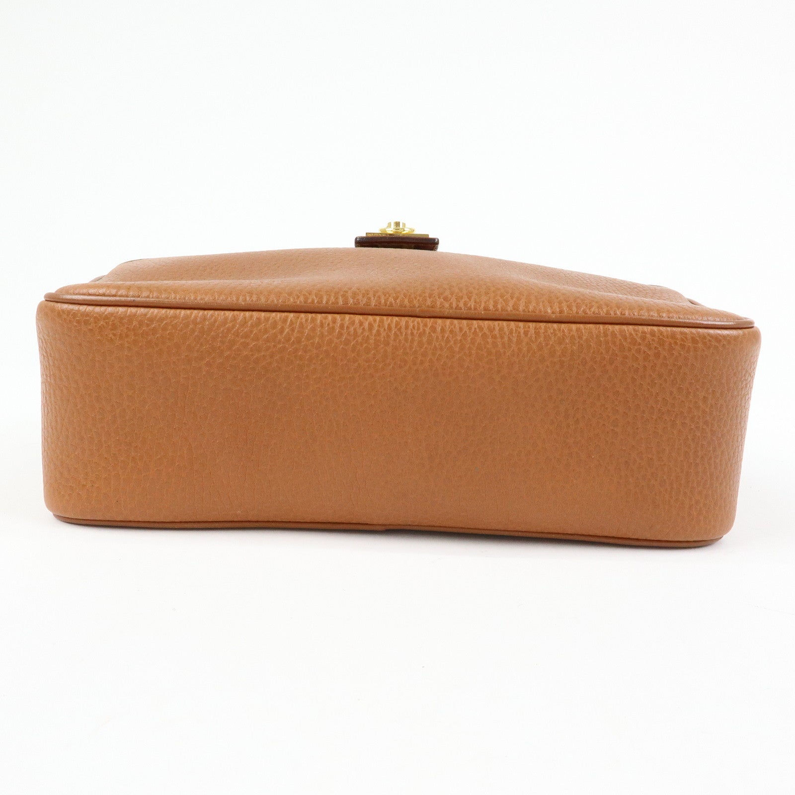 CELINE Leather Shoulder Bag Crossbody Bag Brown