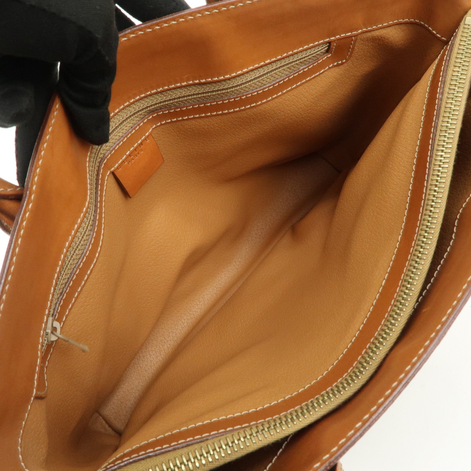 CELINE Macadam PVC Leather Tote Bag Hand Bag Brown