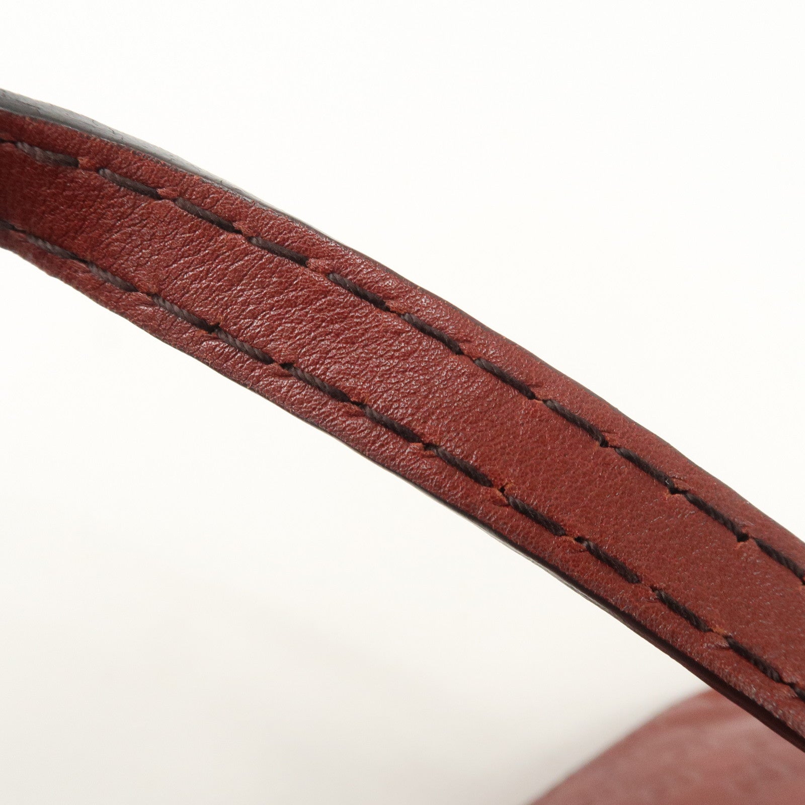 GUCCI Historia Guccissima Leather Tote Hand Bag Red Brown 207291 Used