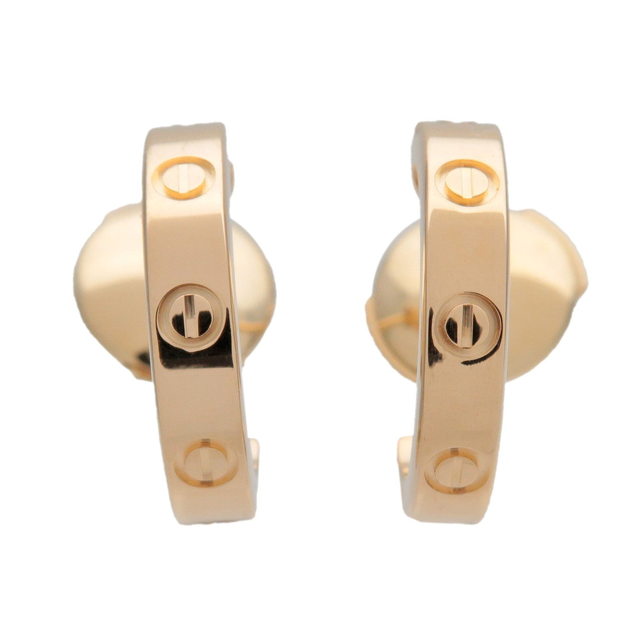 Cartier Mini LOVE Earrings K18 750YG Yellow Gold