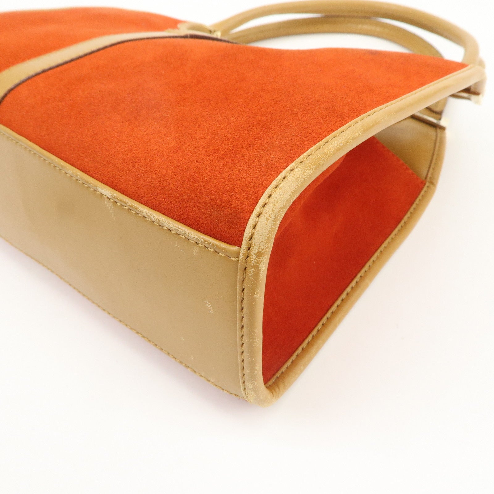 GUCCI Jackie Suede Leather Shoulder Bag Hand Bag Orange 002.1068