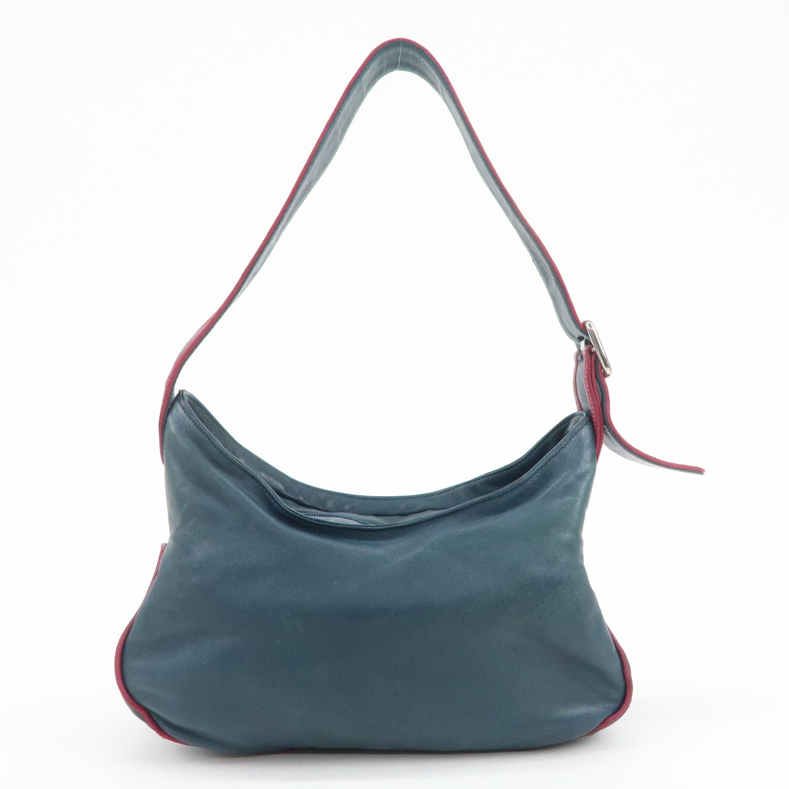 LOEWE Nappa Leather Shoulder Bag Hand Bag Blue Pink