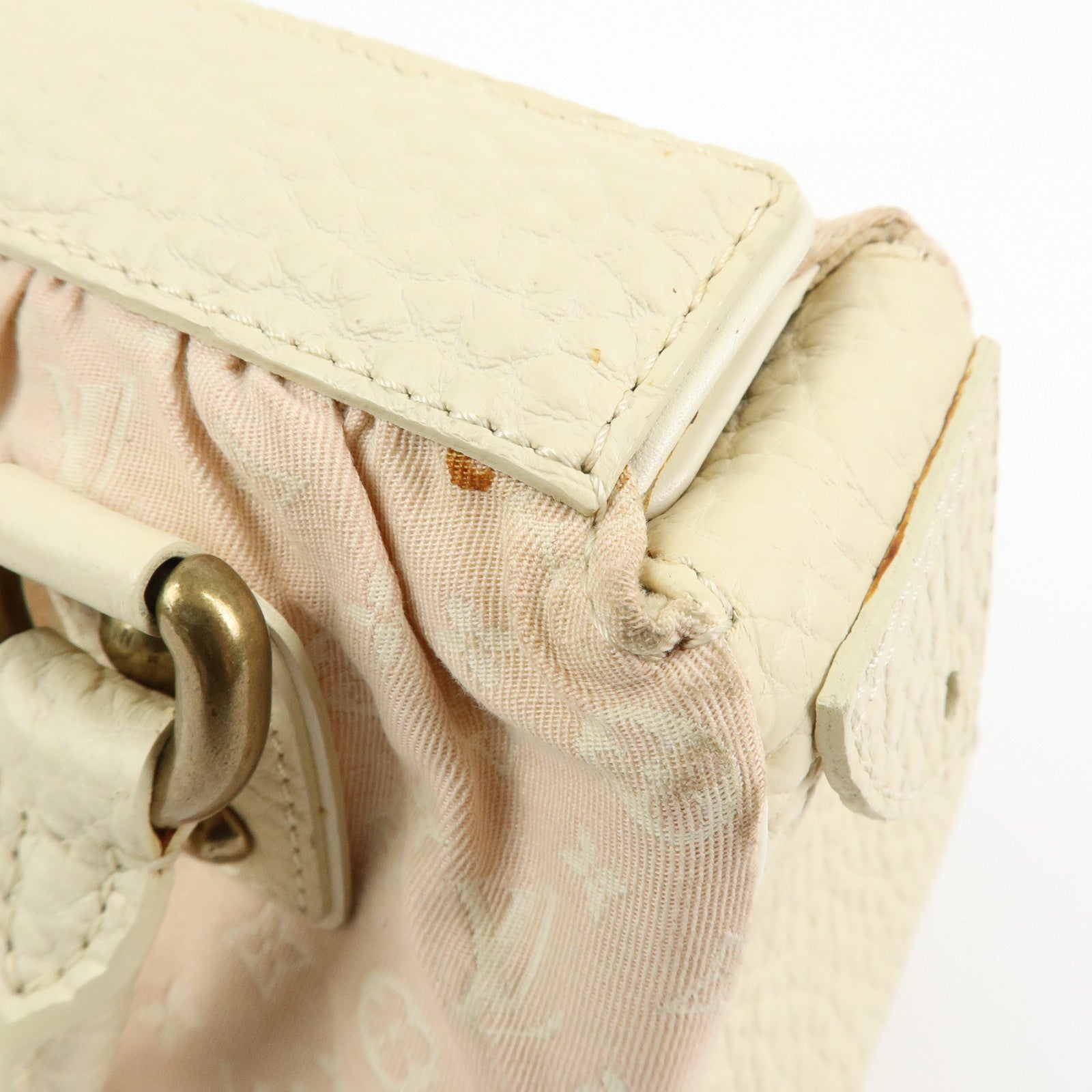 Louis Vuitton Monogram Mini Lin Trapes PM Hand Bag Rose M40062