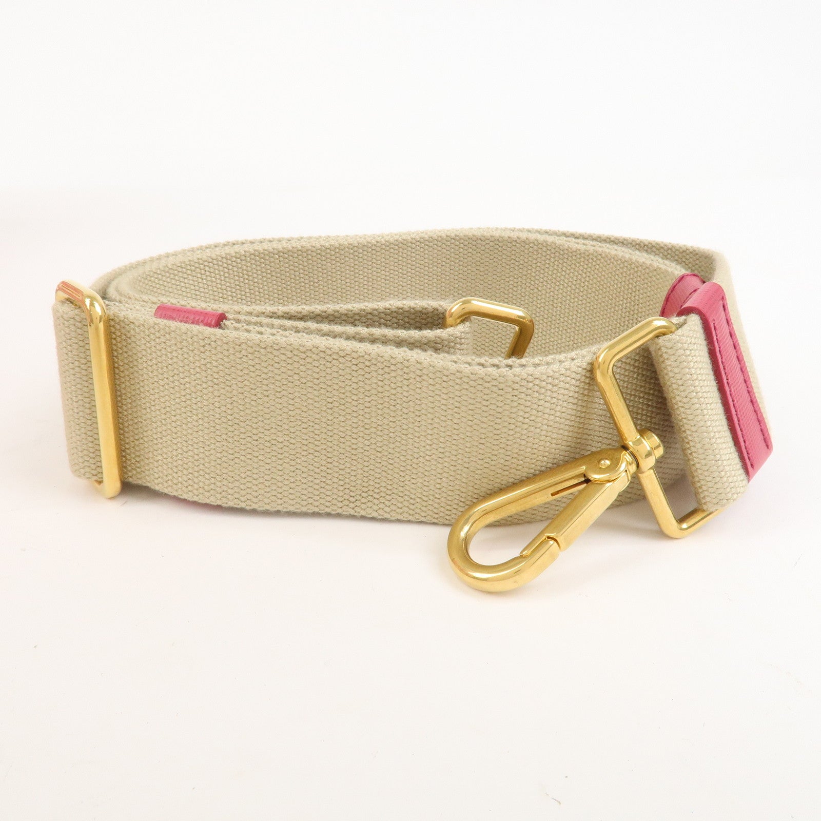 PRADA Canapa Canvas 2Way Bag Hand Bag Flower Print Pink