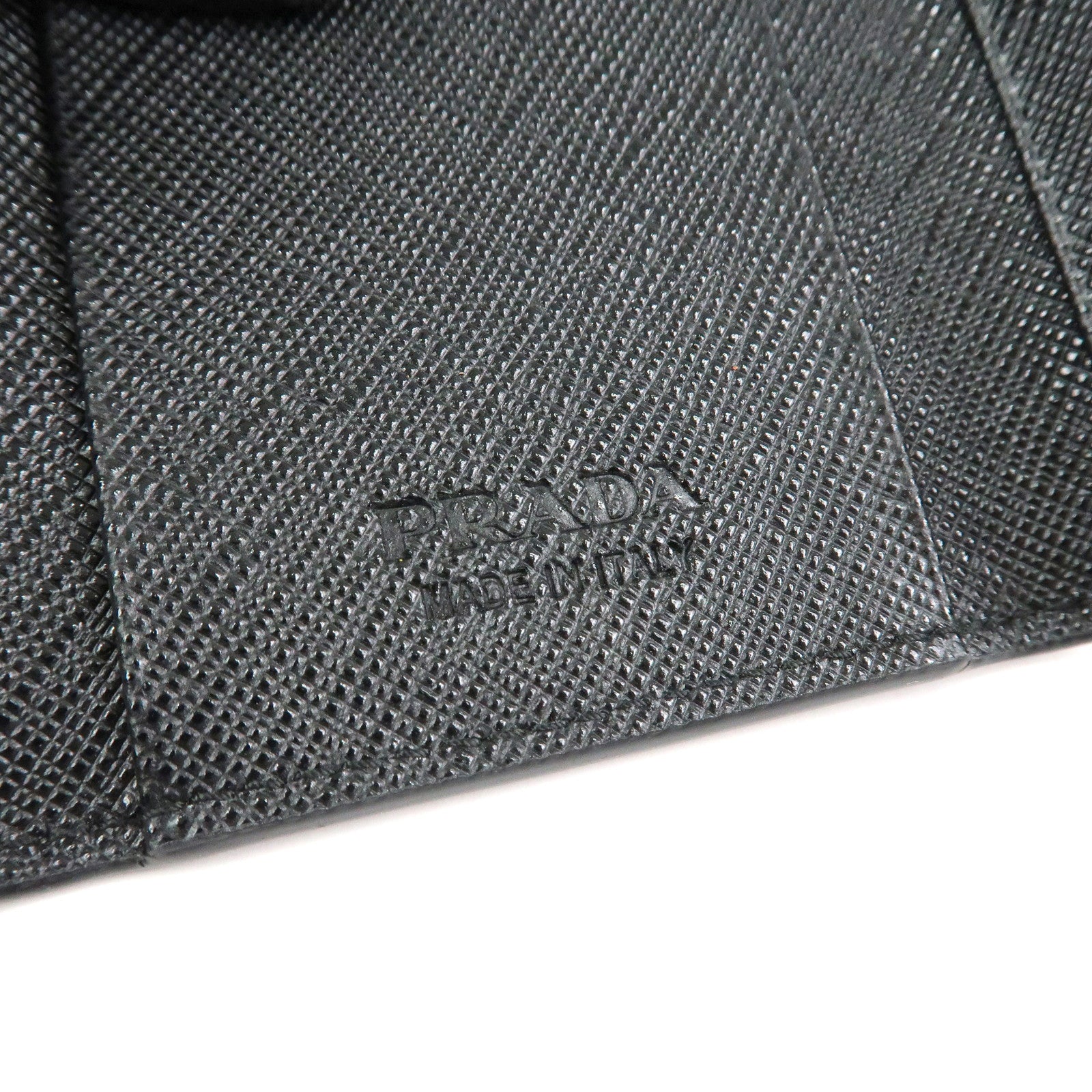 PRADA Logo Saffiano Leather 6 Rings Key Case Black 2PG222
