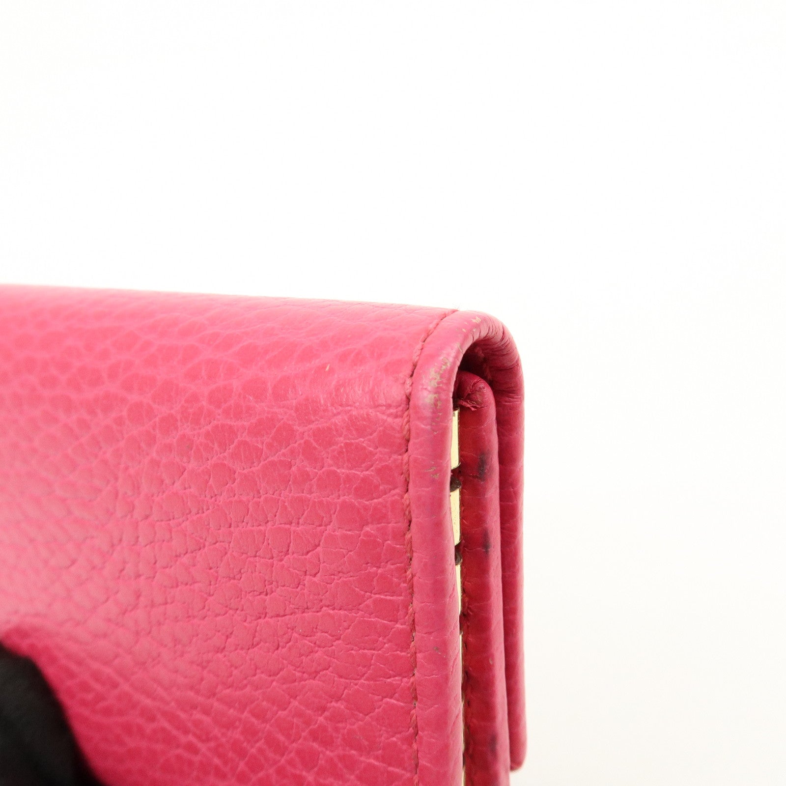 GUCCI GG Marmont Leather 6 Rings Key Case Key Holder Pink 456118