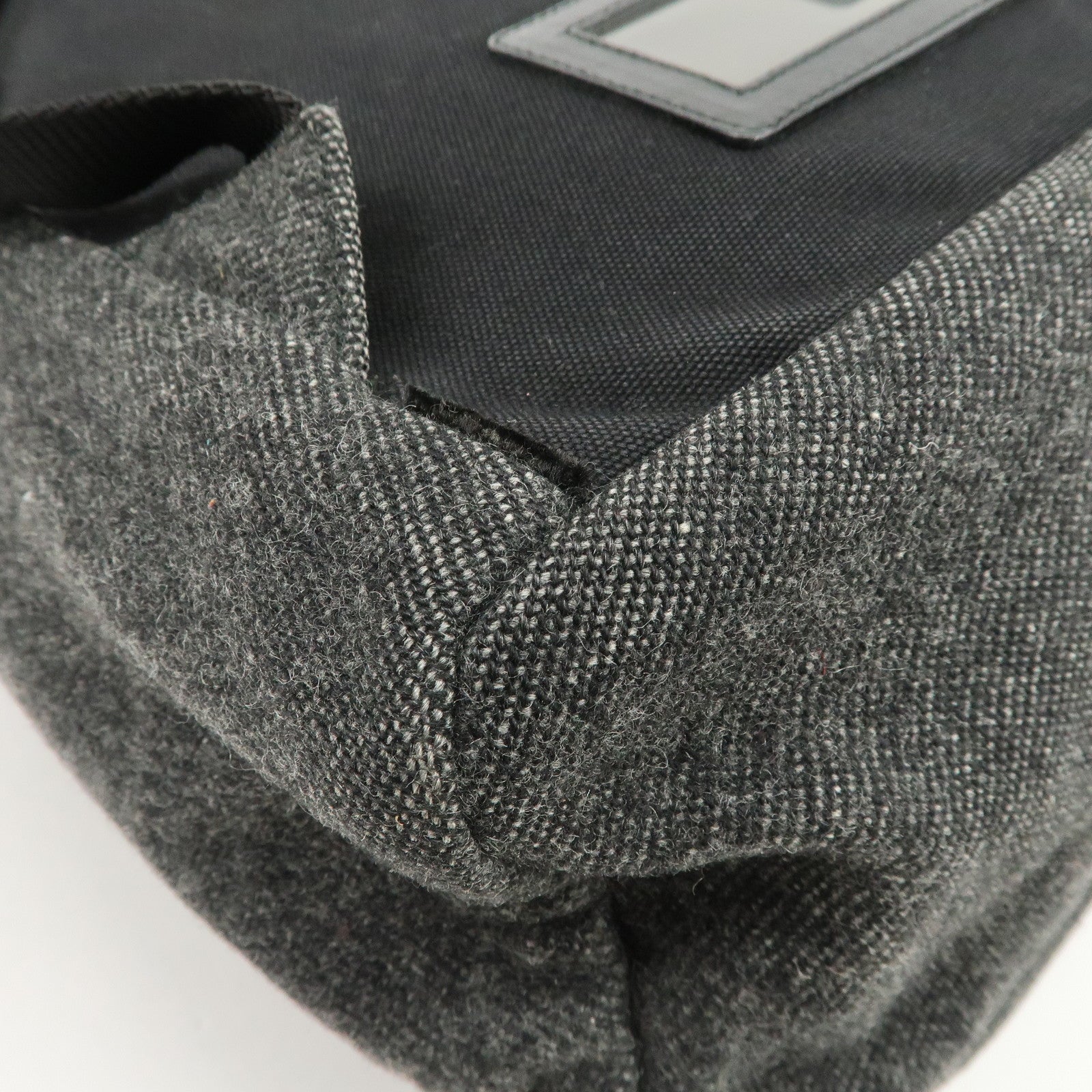 PRADA Triangle Logo Wool Mini Backpack Racksuck Gray V203