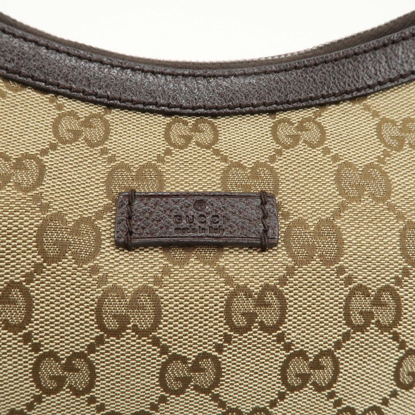 GUCCI Sherry GG Canvas Leather Shoulder Bag Crossbody Bag 181092