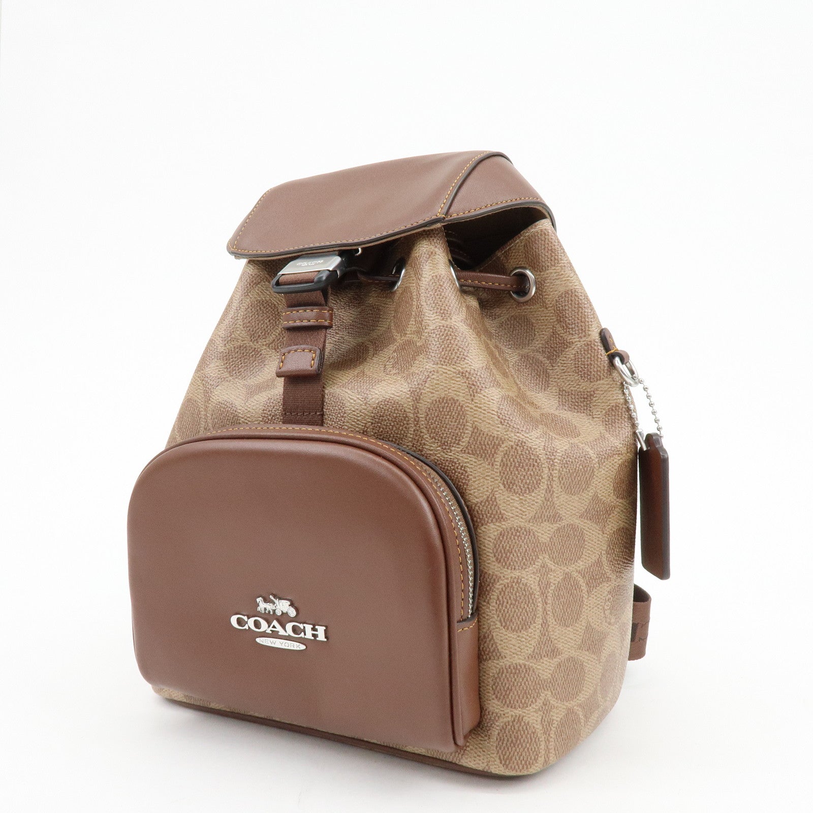 COACH Signature PVC Leather Backpack Rucksack Brown
