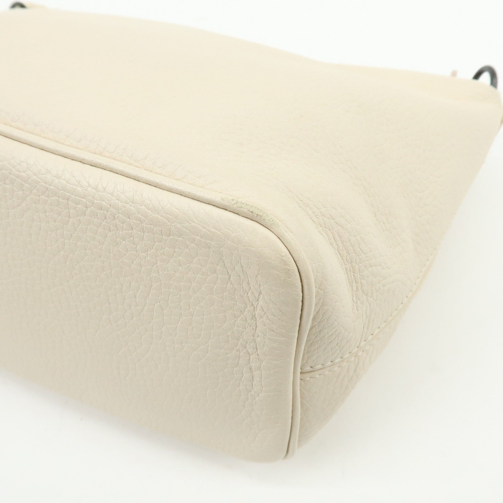 BOTTEGA VENETA Leather Shoulder Bag Hand Bag Ivory